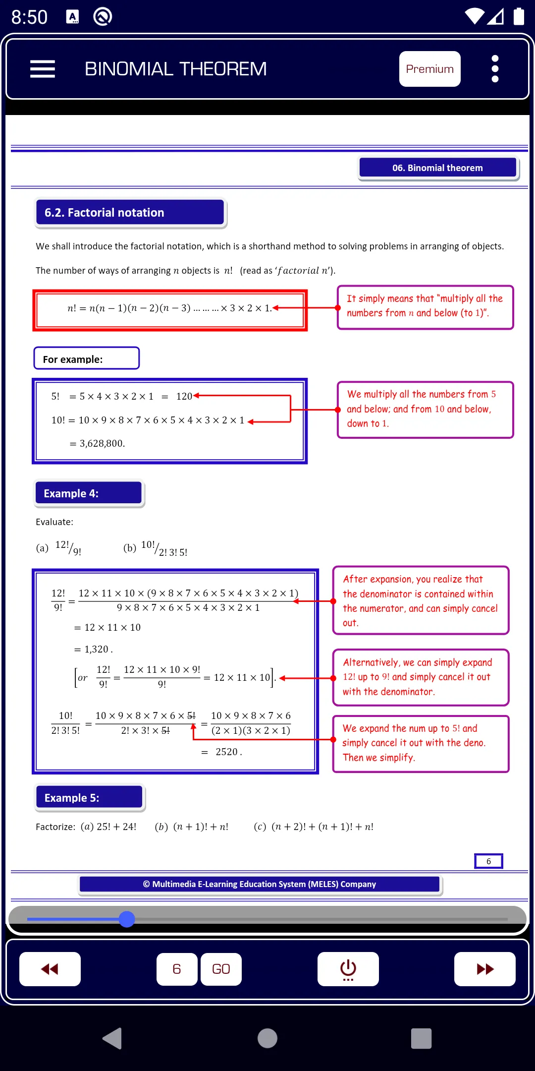 Binomial theorem Pure Math | Indus Appstore | Screenshot