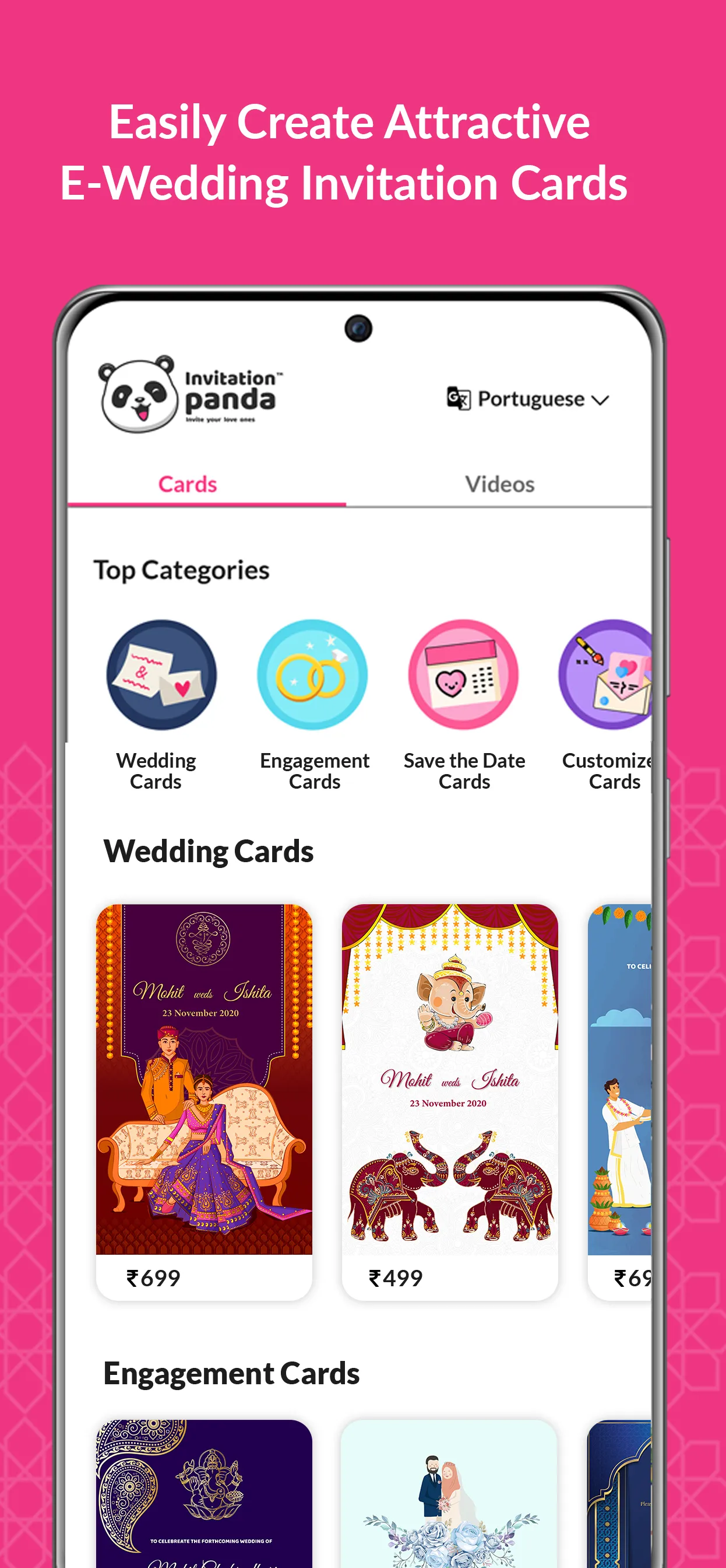 Shaadi & Engagement Card Maker | Indus Appstore | Screenshot