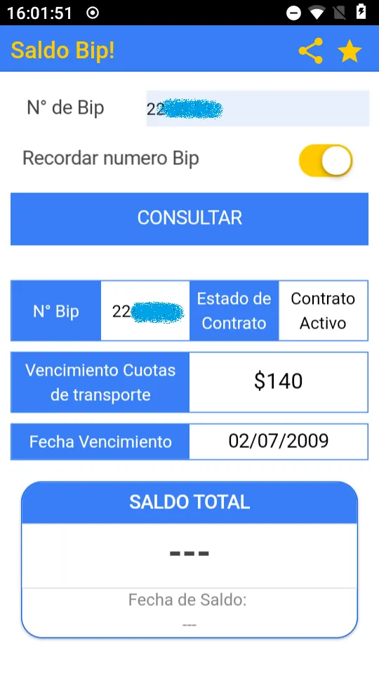 Saldo Bip! | Indus Appstore | Screenshot