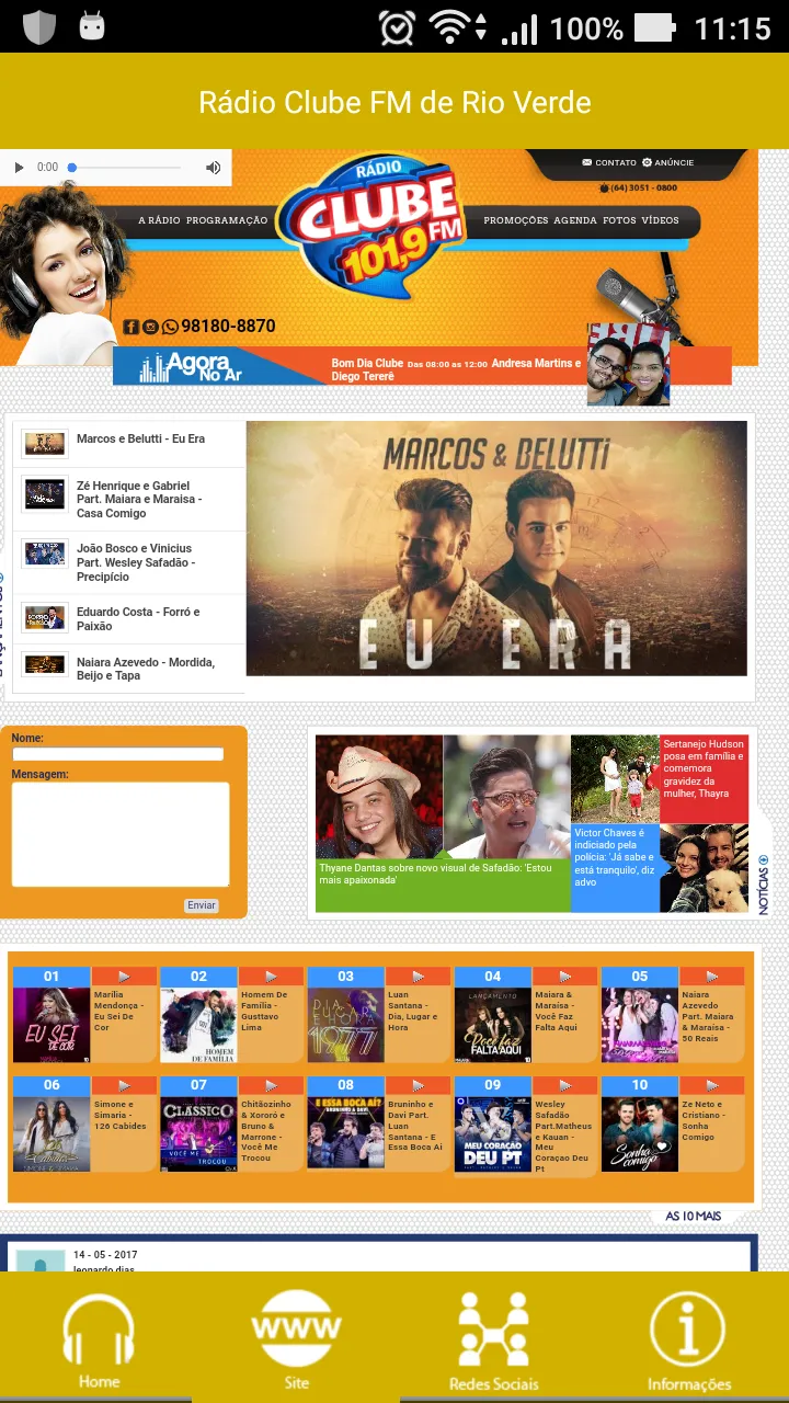 Clube FM - Rio Verde | Indus Appstore | Screenshot