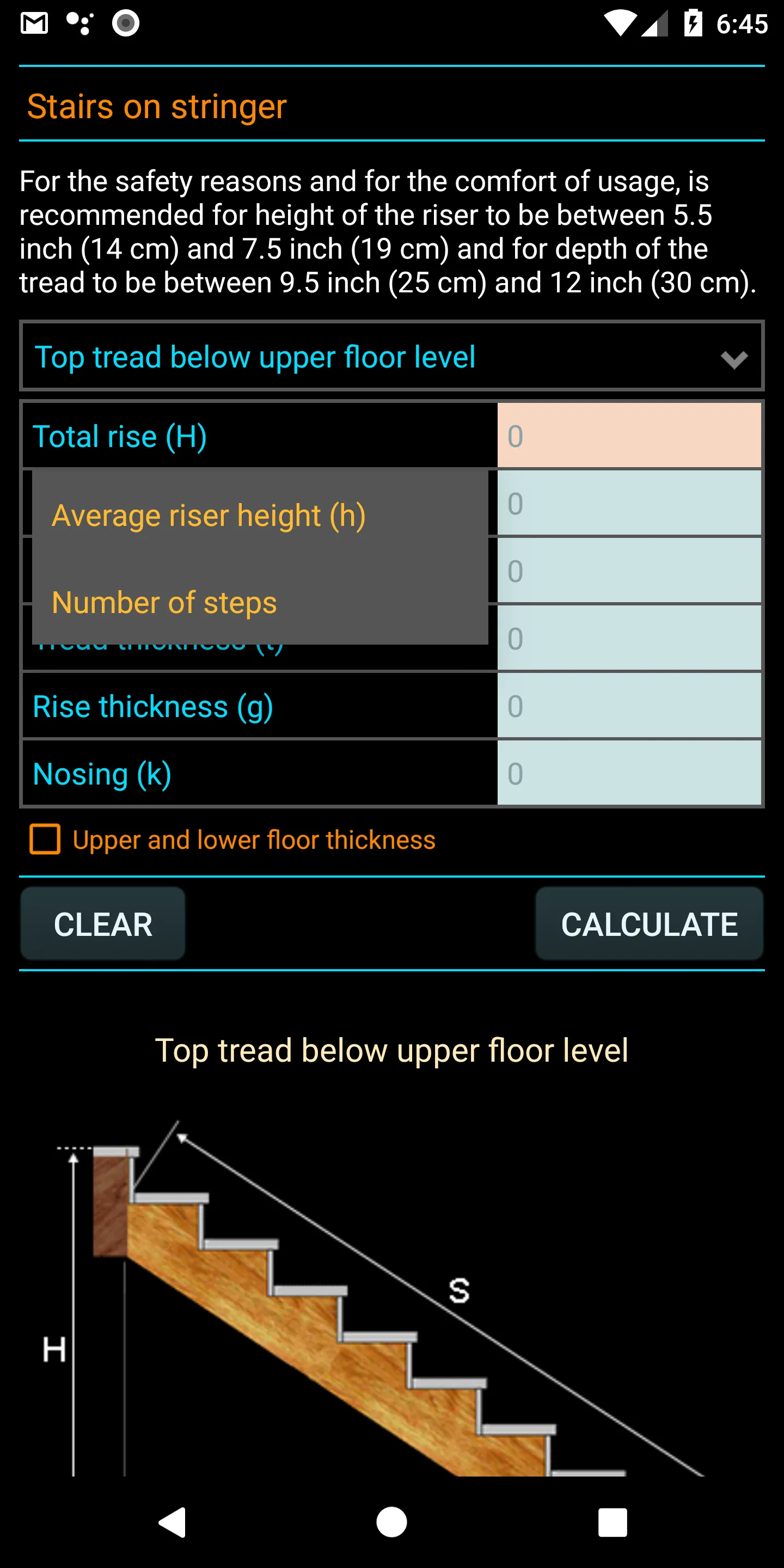 Classic stair calculator | Indus Appstore | Screenshot