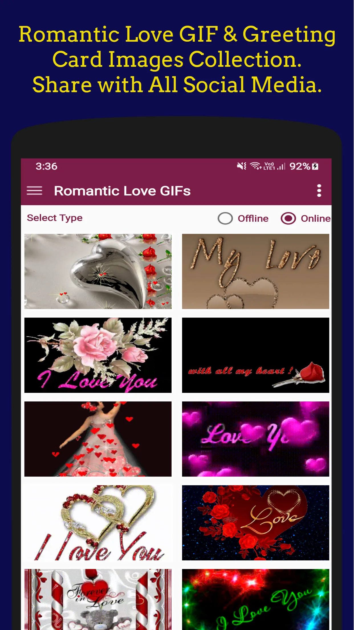 Romantic Love GIF Images | Indus Appstore | Screenshot