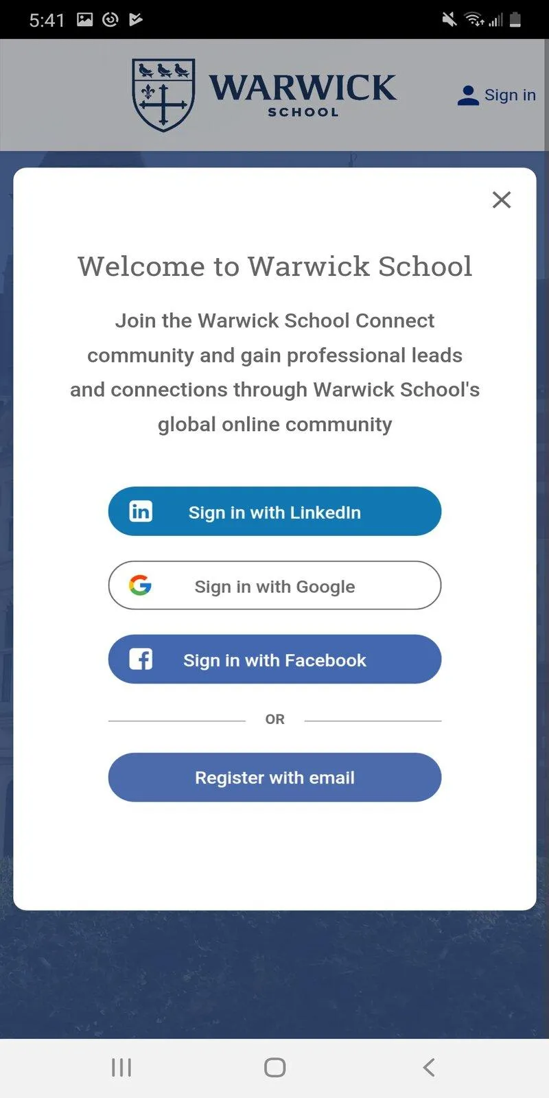 Warwick Foundation Connect | Indus Appstore | Screenshot