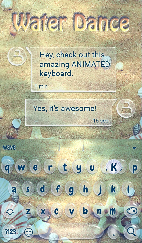 Water Dance Keyboard Wallpaper | Indus Appstore | Screenshot