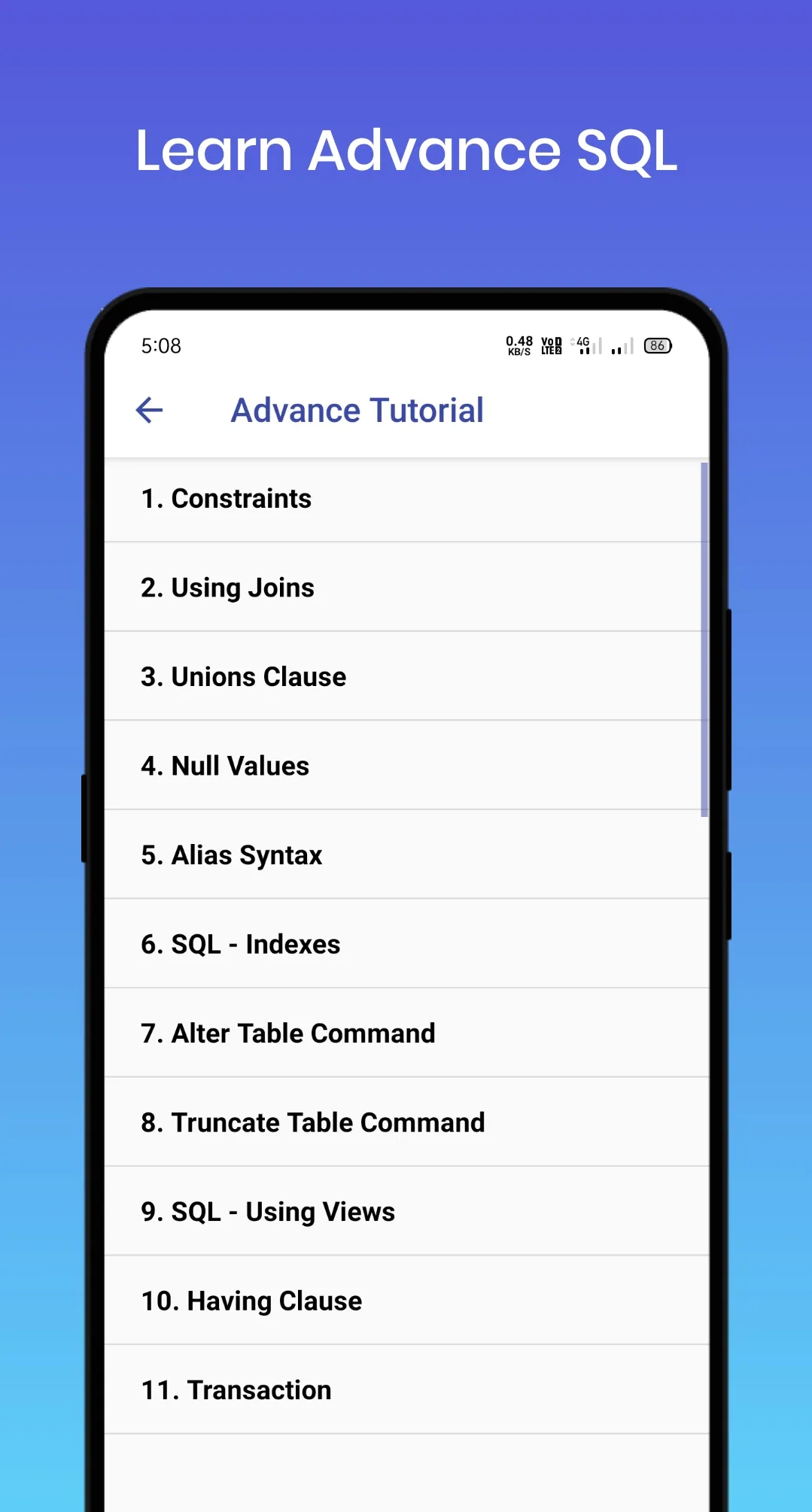 Learn SQL and SQL Server | Indus Appstore | Screenshot