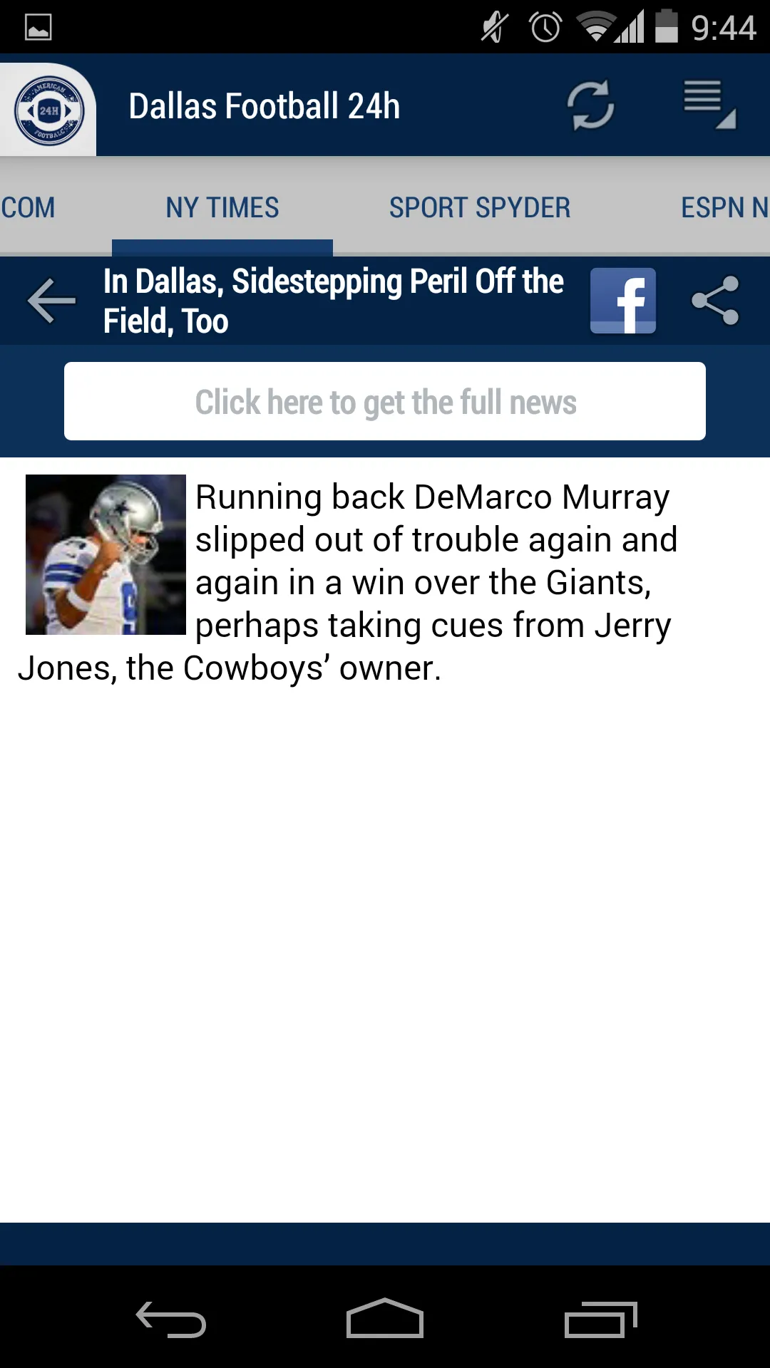 Dallas Football 24h | Indus Appstore | Screenshot