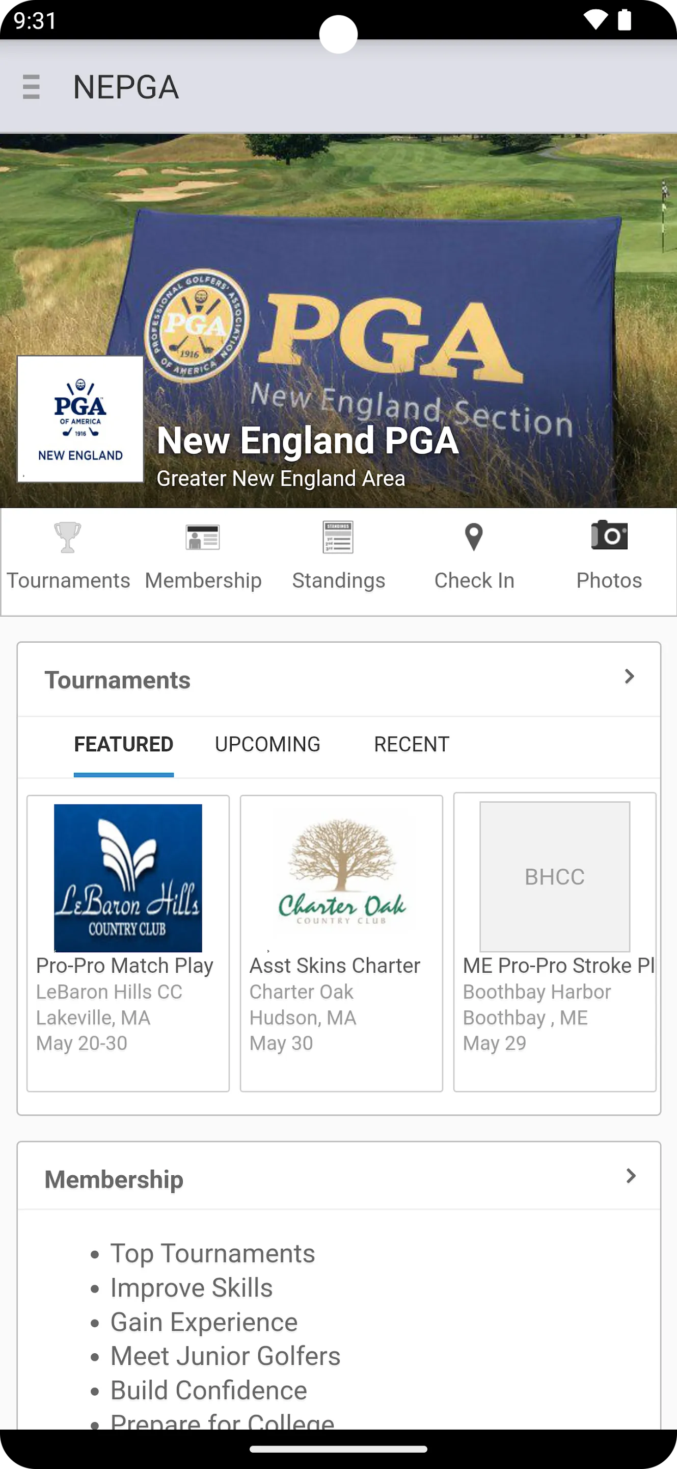 New England PGA | Indus Appstore | Screenshot