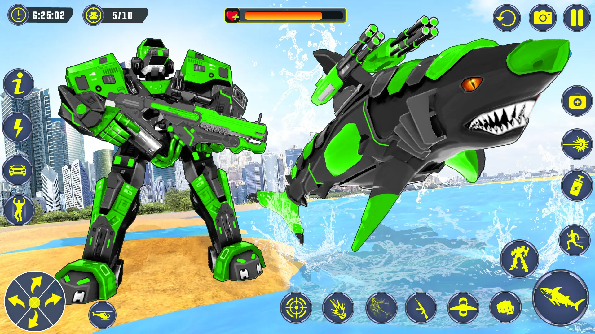 Shark Robot Car Transform Game | Indus Appstore | Screenshot