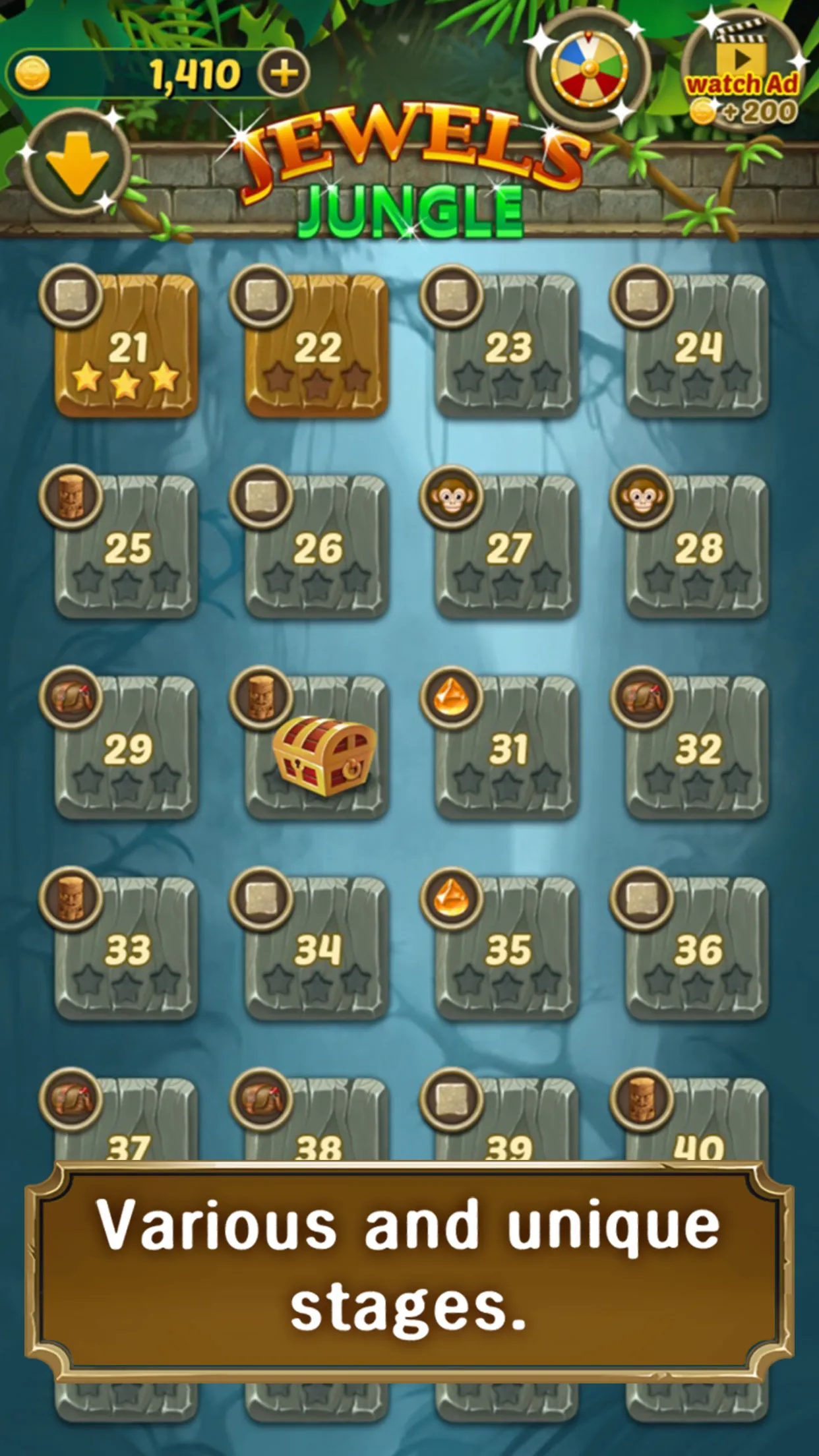 Jewels Jungle : Match 3 Puzzle | Indus Appstore | Screenshot