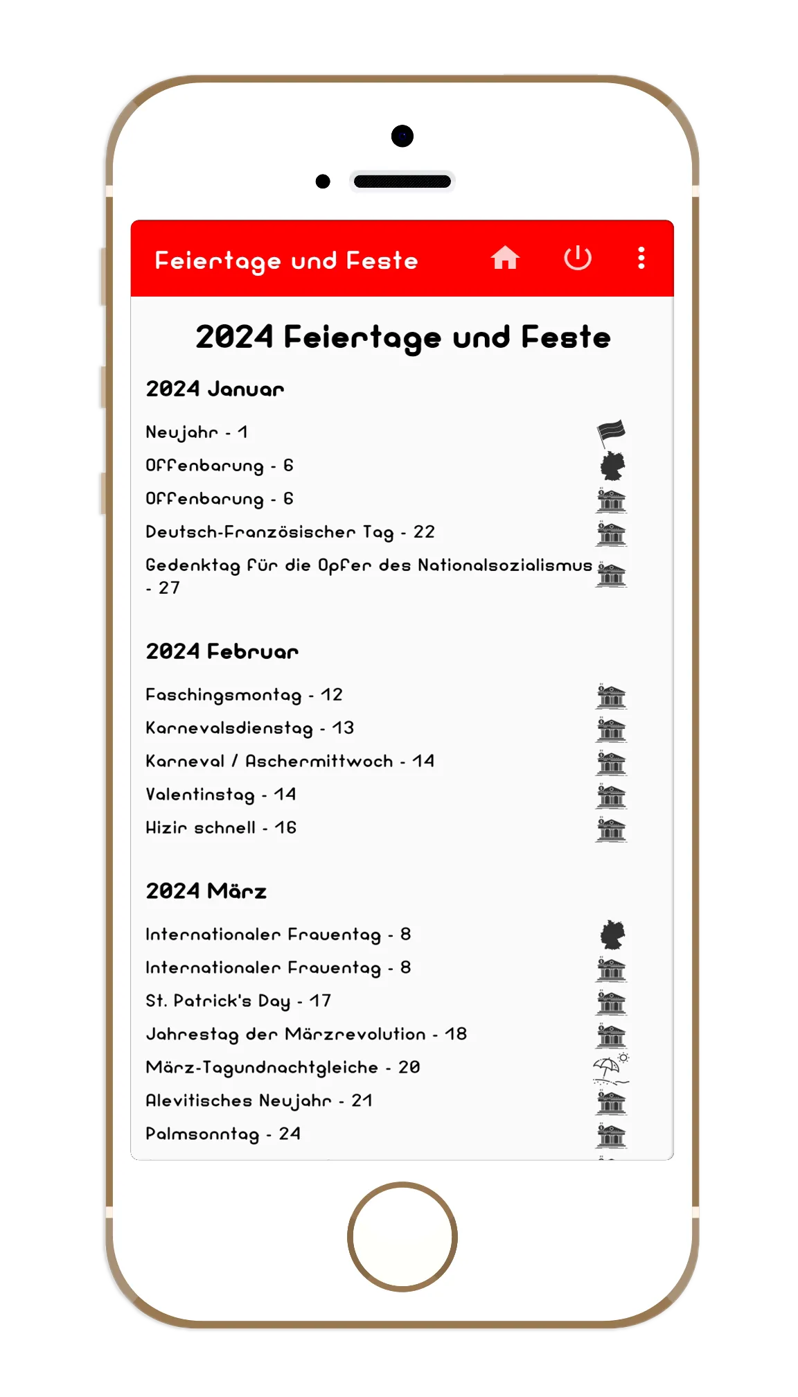 deutscher kalender | Indus Appstore | Screenshot