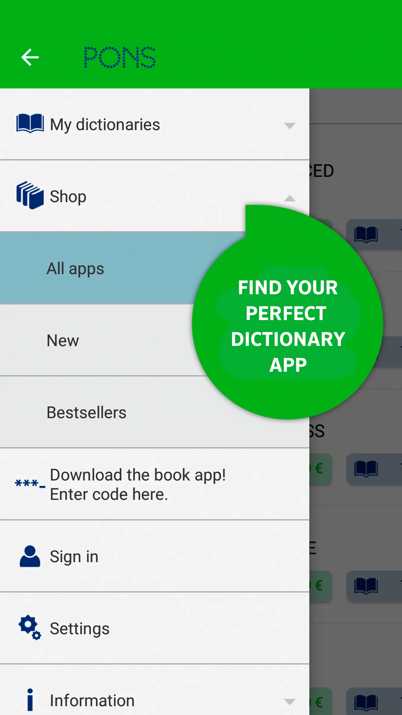 PONS Dictionary Library - Offl | Indus Appstore | Screenshot