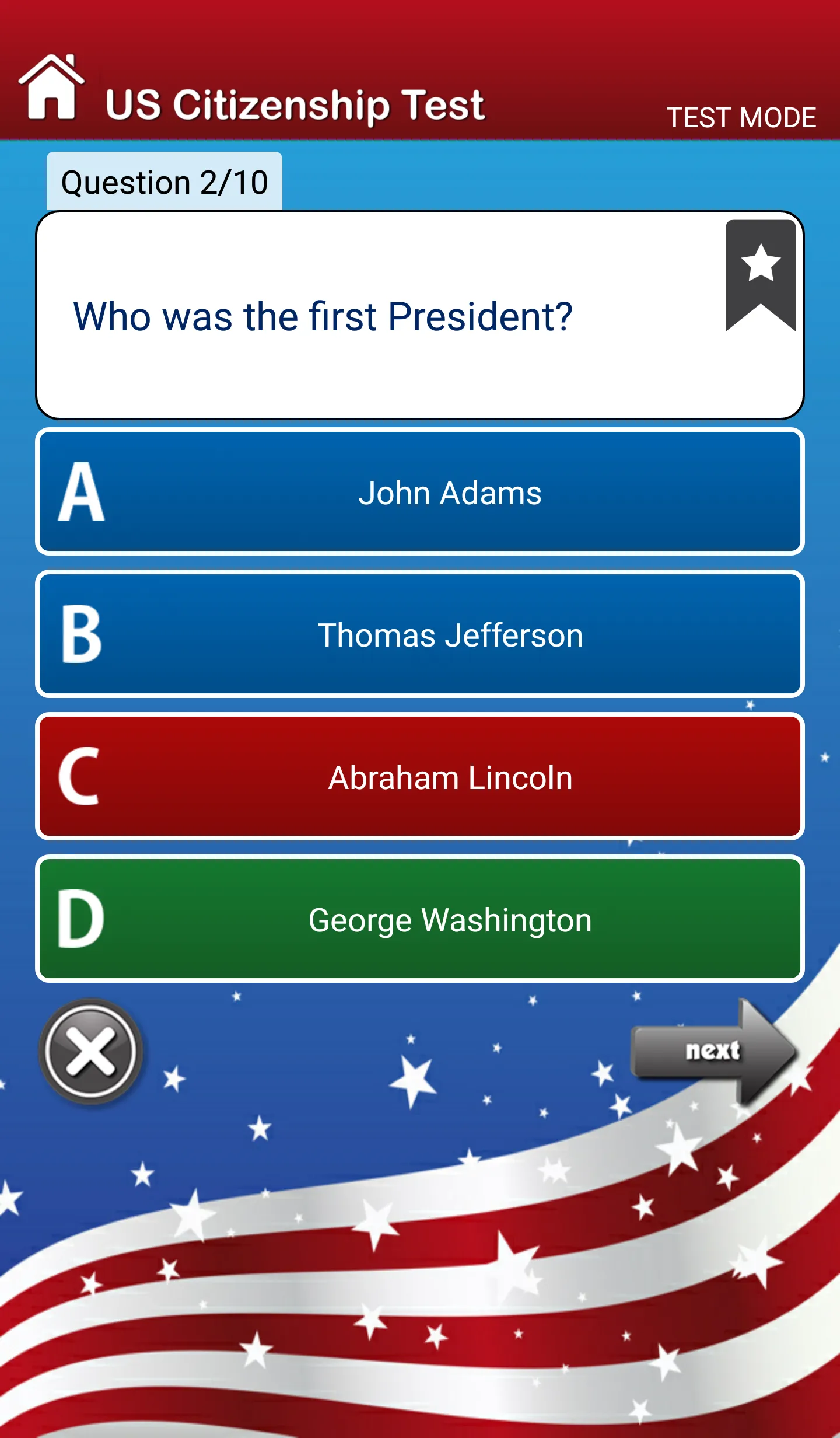 US Citizenship Test 2023 | Indus Appstore | Screenshot