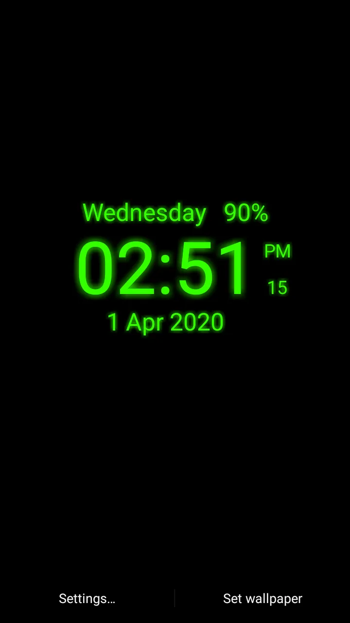 Digital Clock Live Wallpaper | Indus Appstore | Screenshot