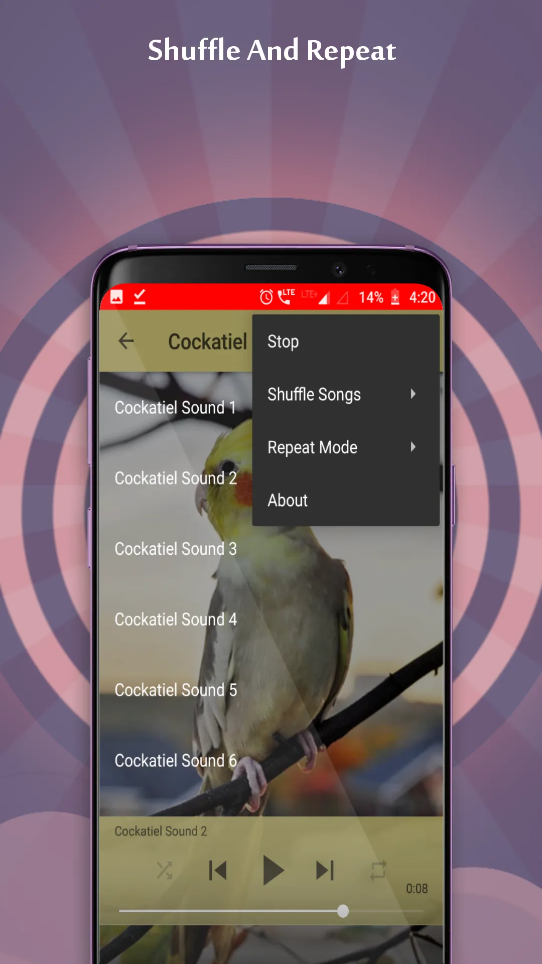 Cockatiel Sounds | Indus Appstore | Screenshot