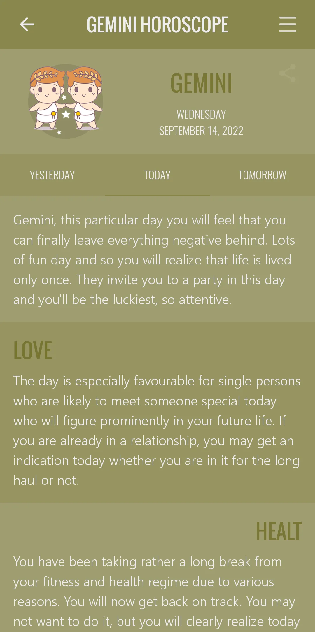 Gemini Horoscope | Indus Appstore | Screenshot