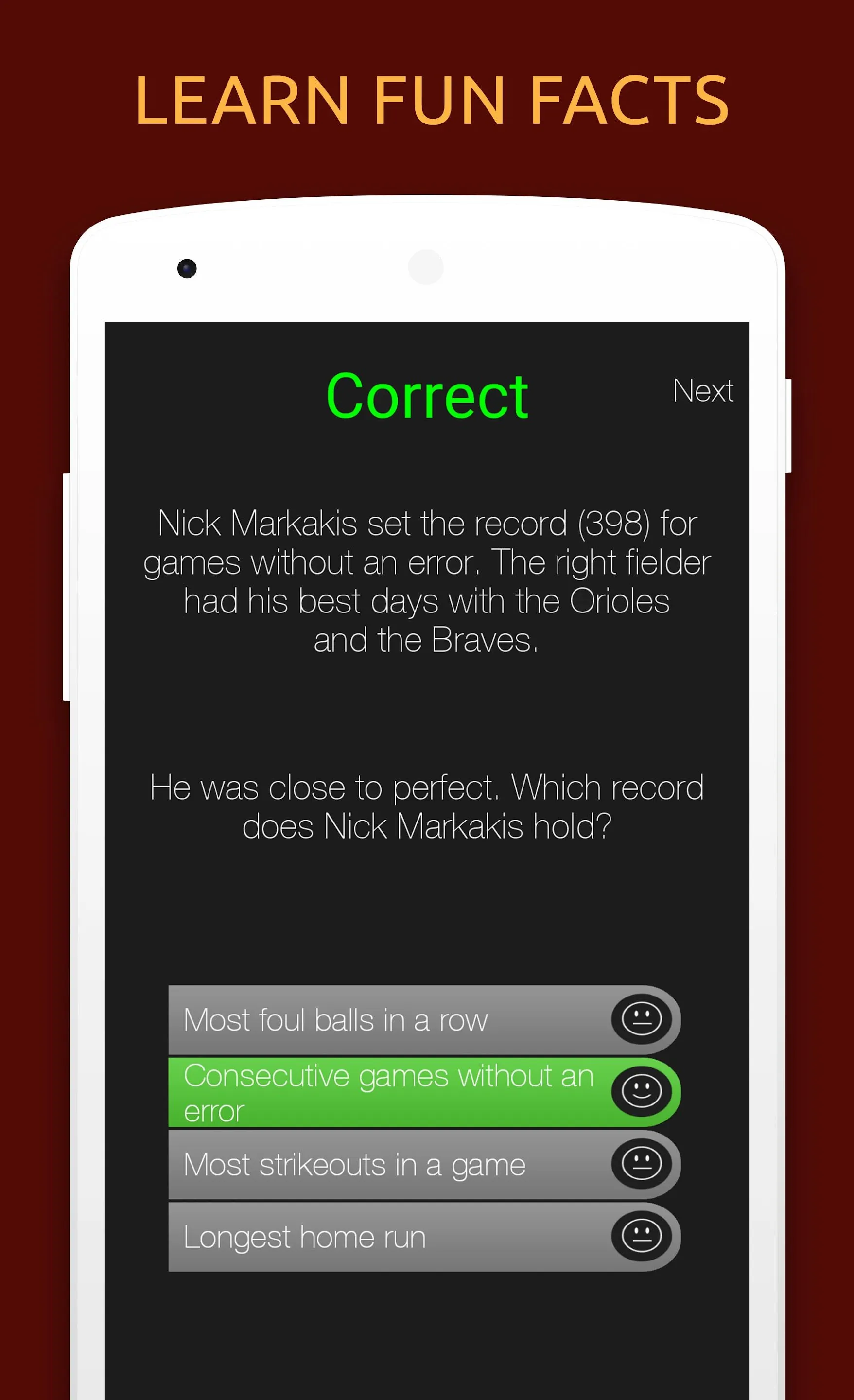 Baseball Quiz Test Trivia | Indus Appstore | Screenshot