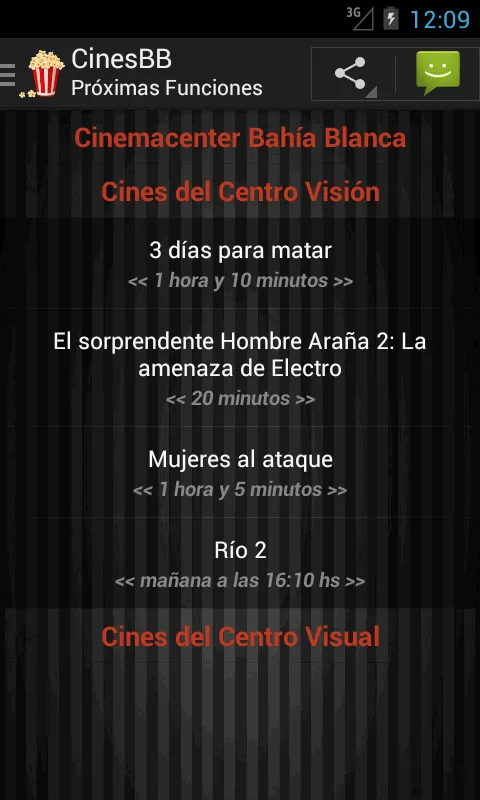 Cartelera Bahía Blanca | Indus Appstore | Screenshot