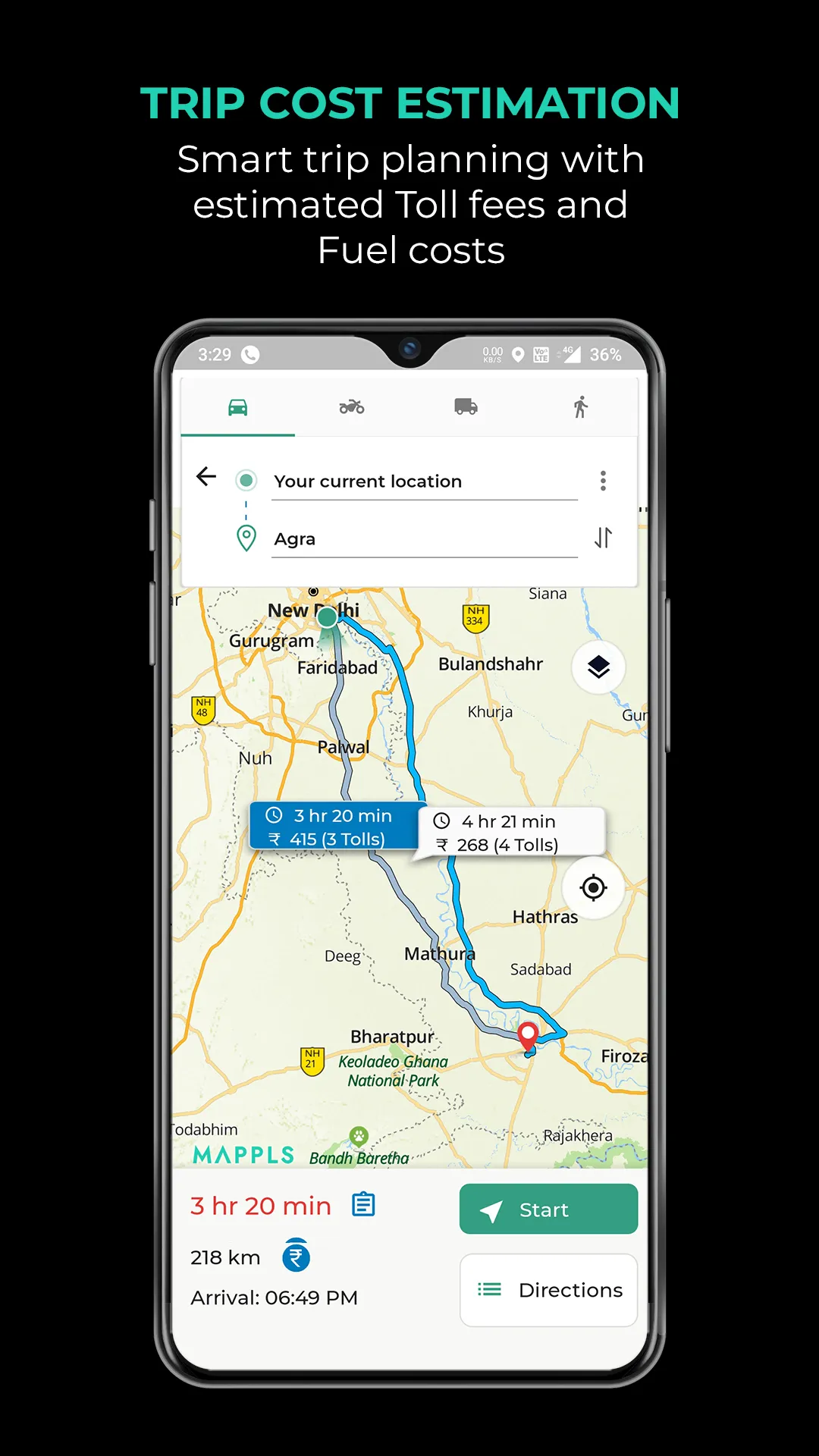 Mappls MapmyIndia Maps, Safety | Indus Appstore | Screenshot