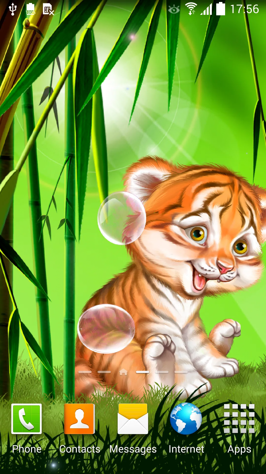 Cute tiger cub live wallpaper | Indus Appstore | Screenshot