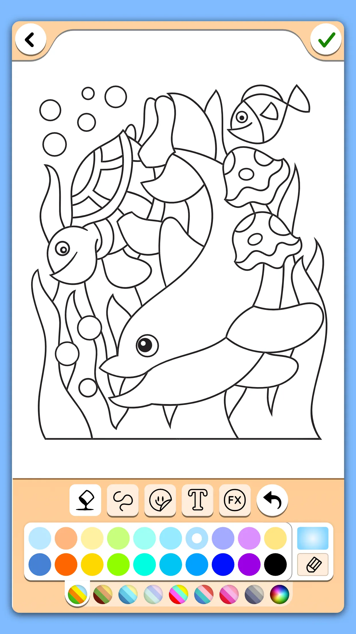 Dolphins coloring pages | Indus Appstore | Screenshot