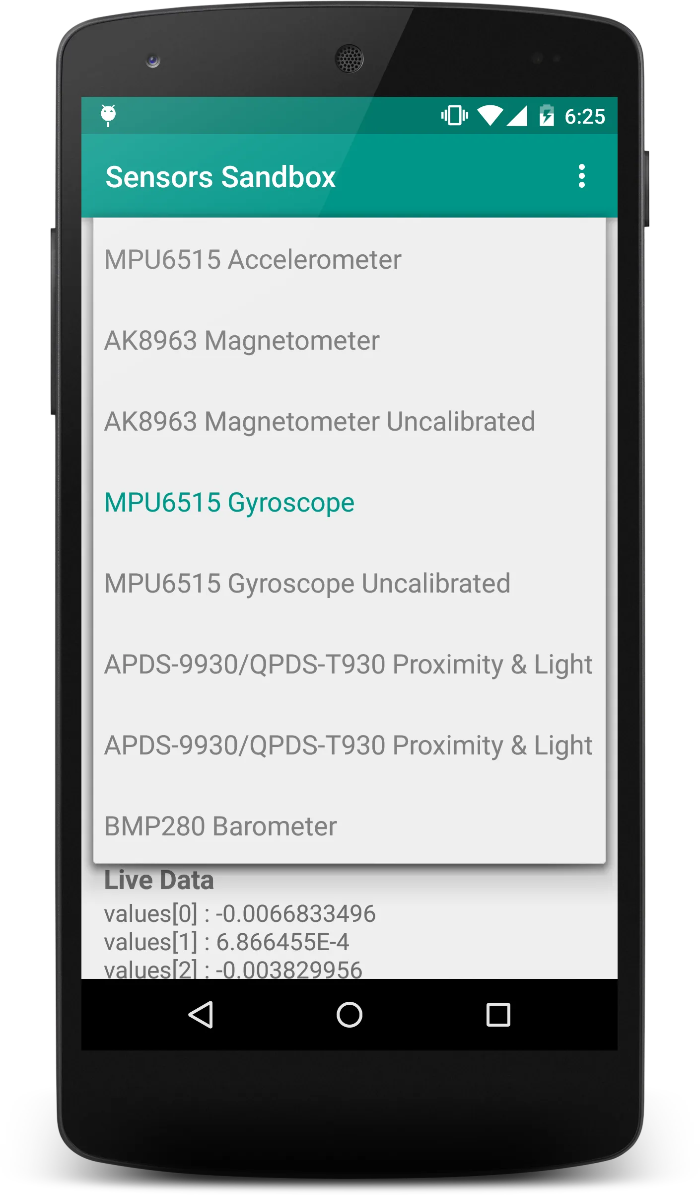 Sensors Sandbox | Indus Appstore | Screenshot