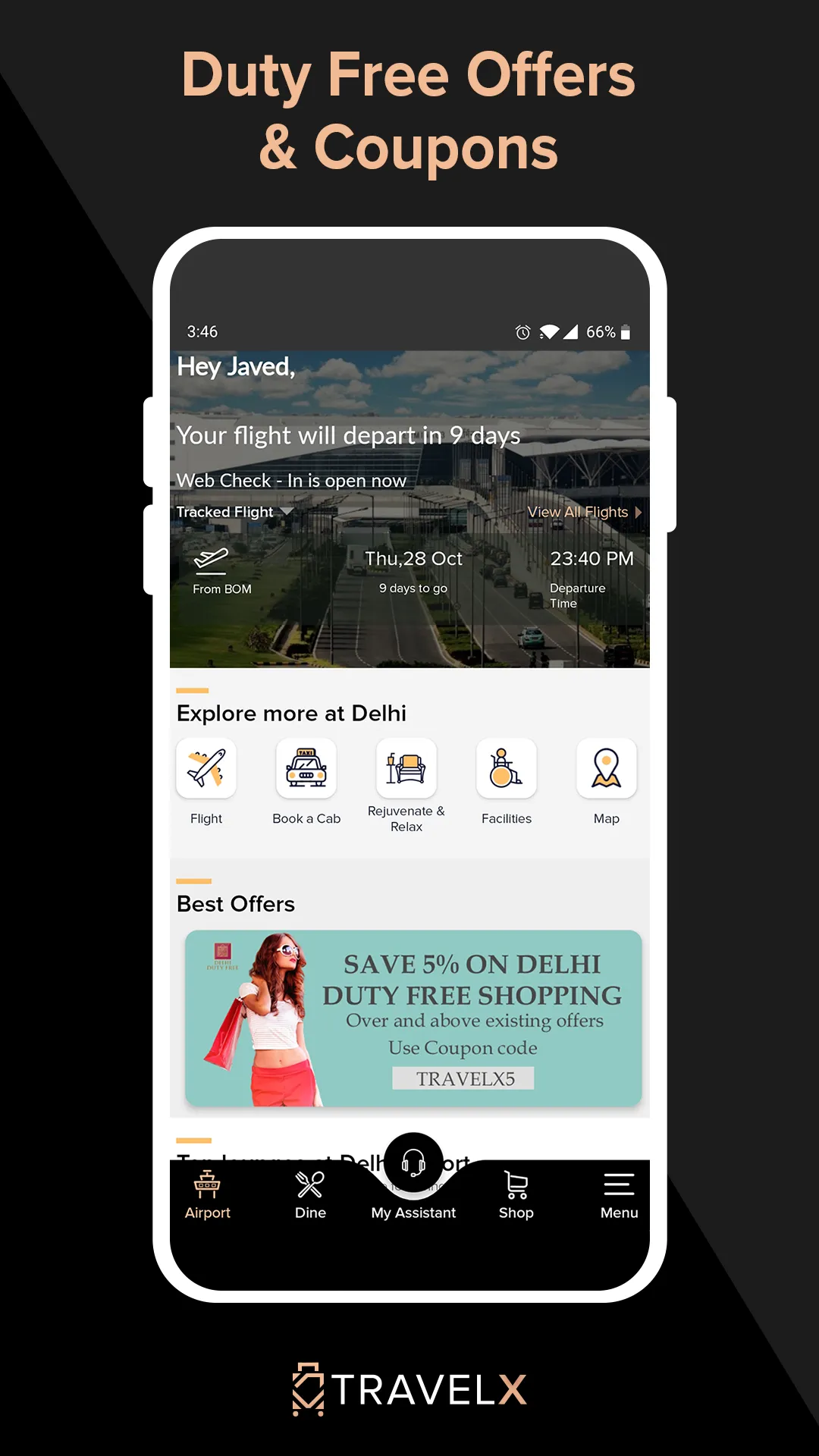 TravelX Duty Free Airport App | Indus Appstore | Screenshot