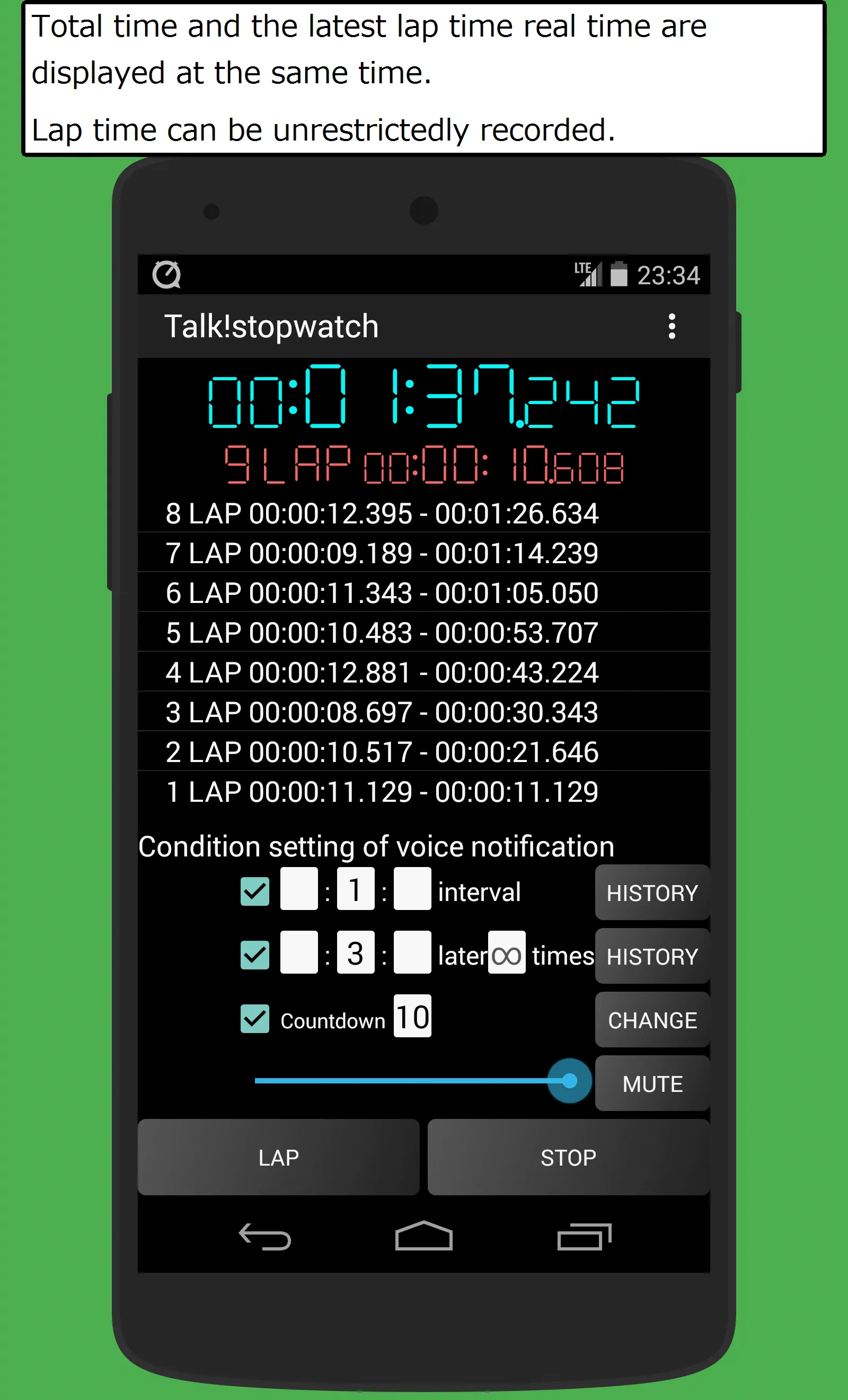 Talk! Stopwatch & Timer | Indus Appstore | Screenshot