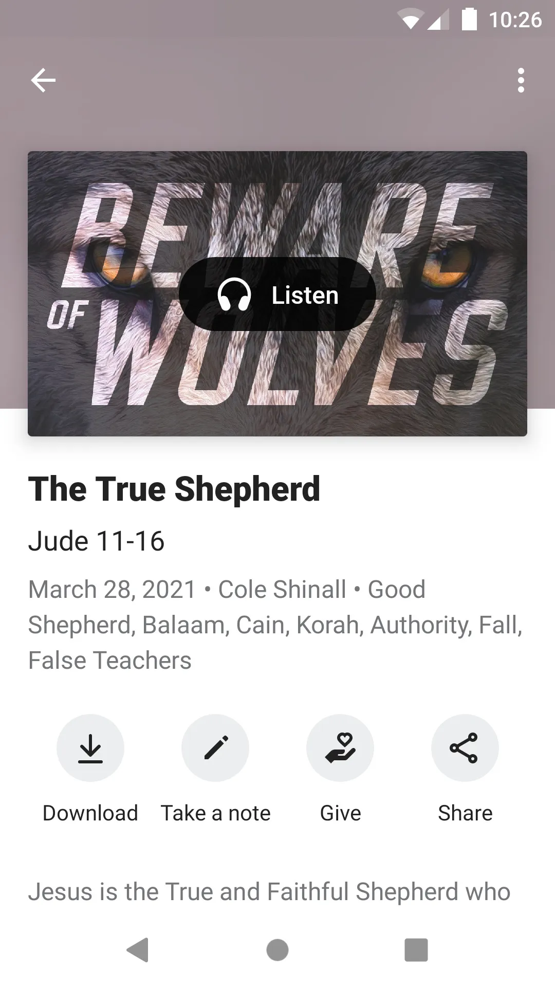 Reformation Baptist Church | Indus Appstore | Screenshot