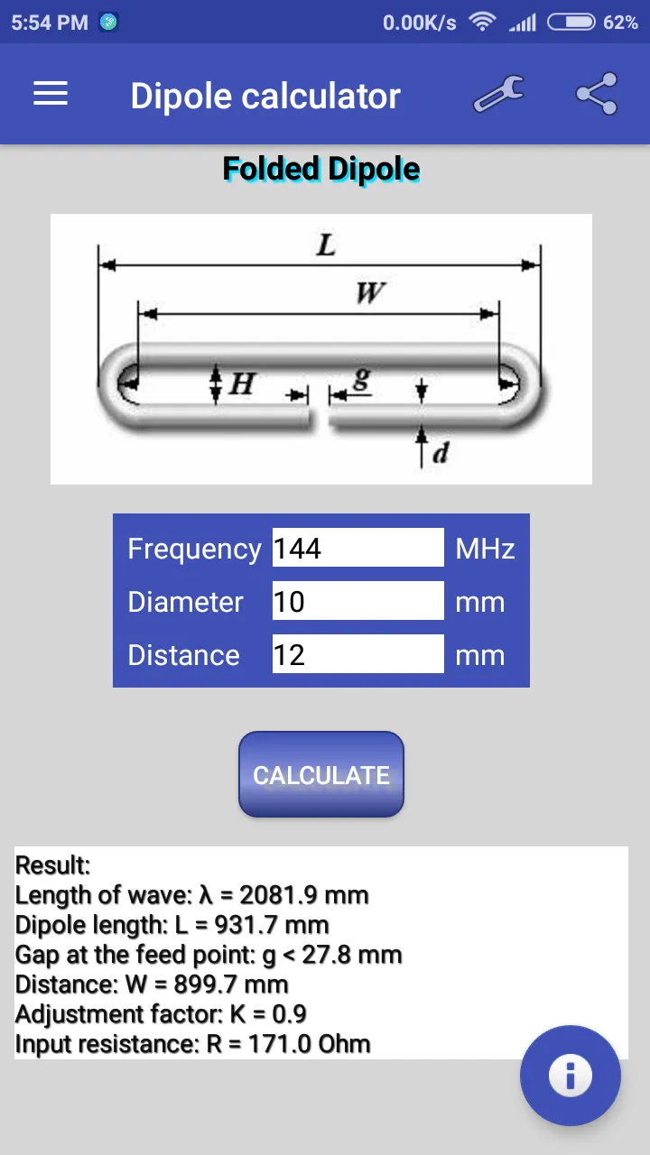 Dipole calculator | Indus Appstore | Screenshot