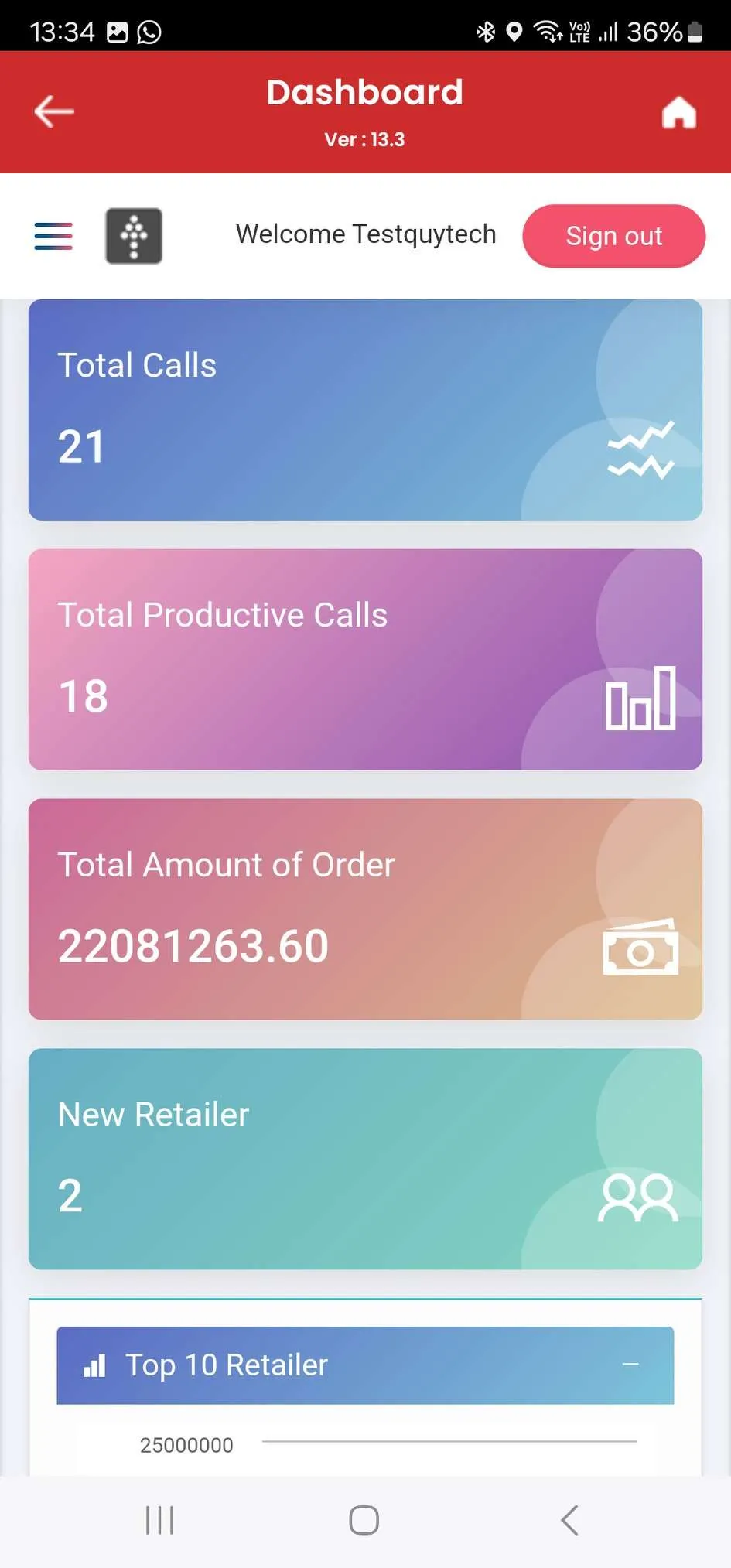 PepUpSales Field Sales SFA | Indus Appstore | Screenshot