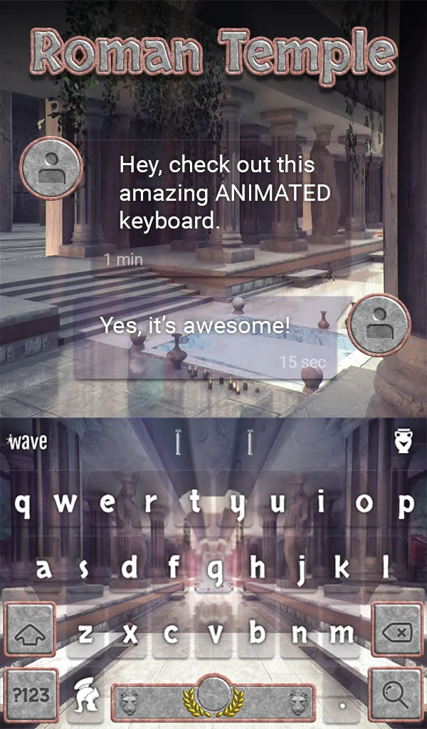 Roman Temple Animated Keyboard | Indus Appstore | Screenshot