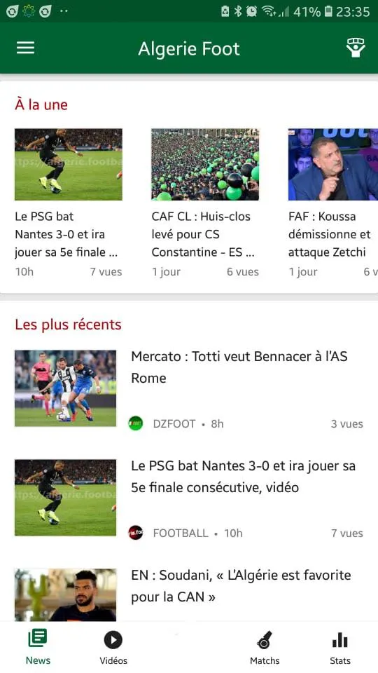 Algeria sport info - News, Vid | Indus Appstore | Screenshot