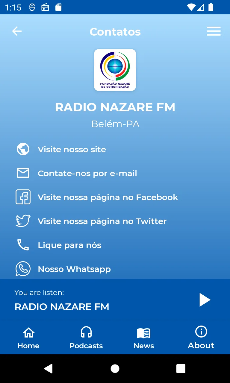 Rádio Nazaré FM | Indus Appstore | Screenshot