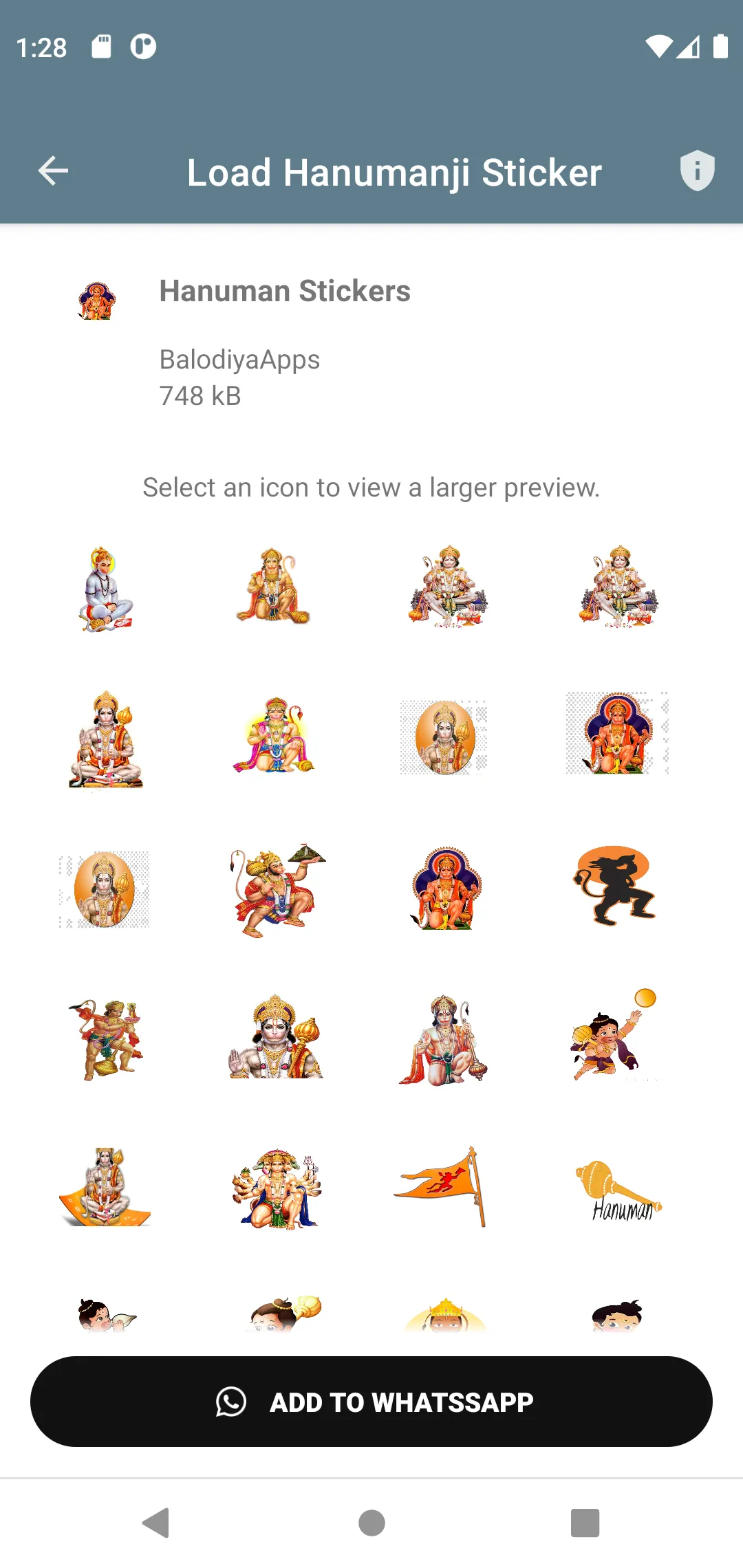 Ram Bhakt Hanuman Stickers | Indus Appstore | Screenshot