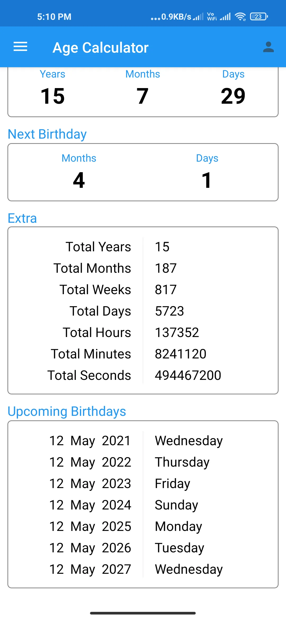 Age Calculator | Indus Appstore | Screenshot