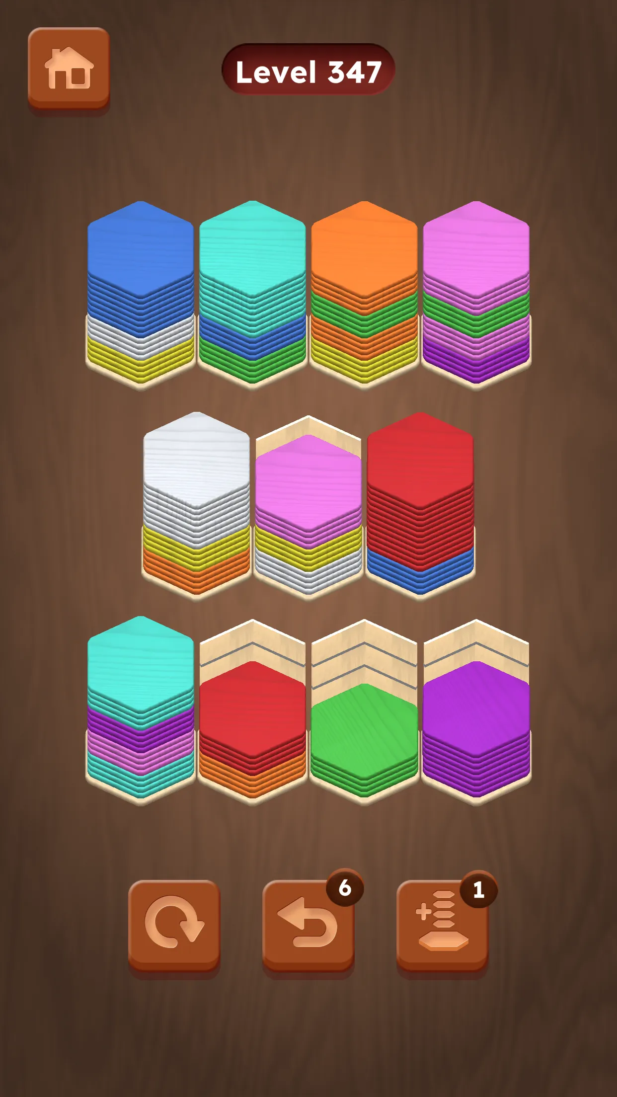 Wood Hexa Sort - Color Match | Indus Appstore | Screenshot