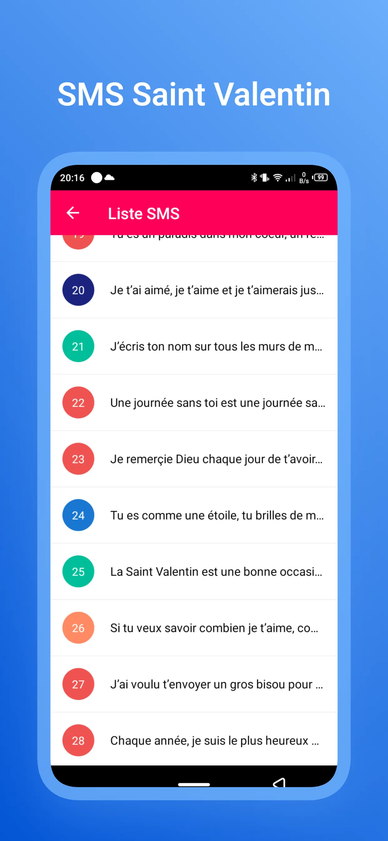 SMS Saint Valentin 2024 | Indus Appstore | Screenshot