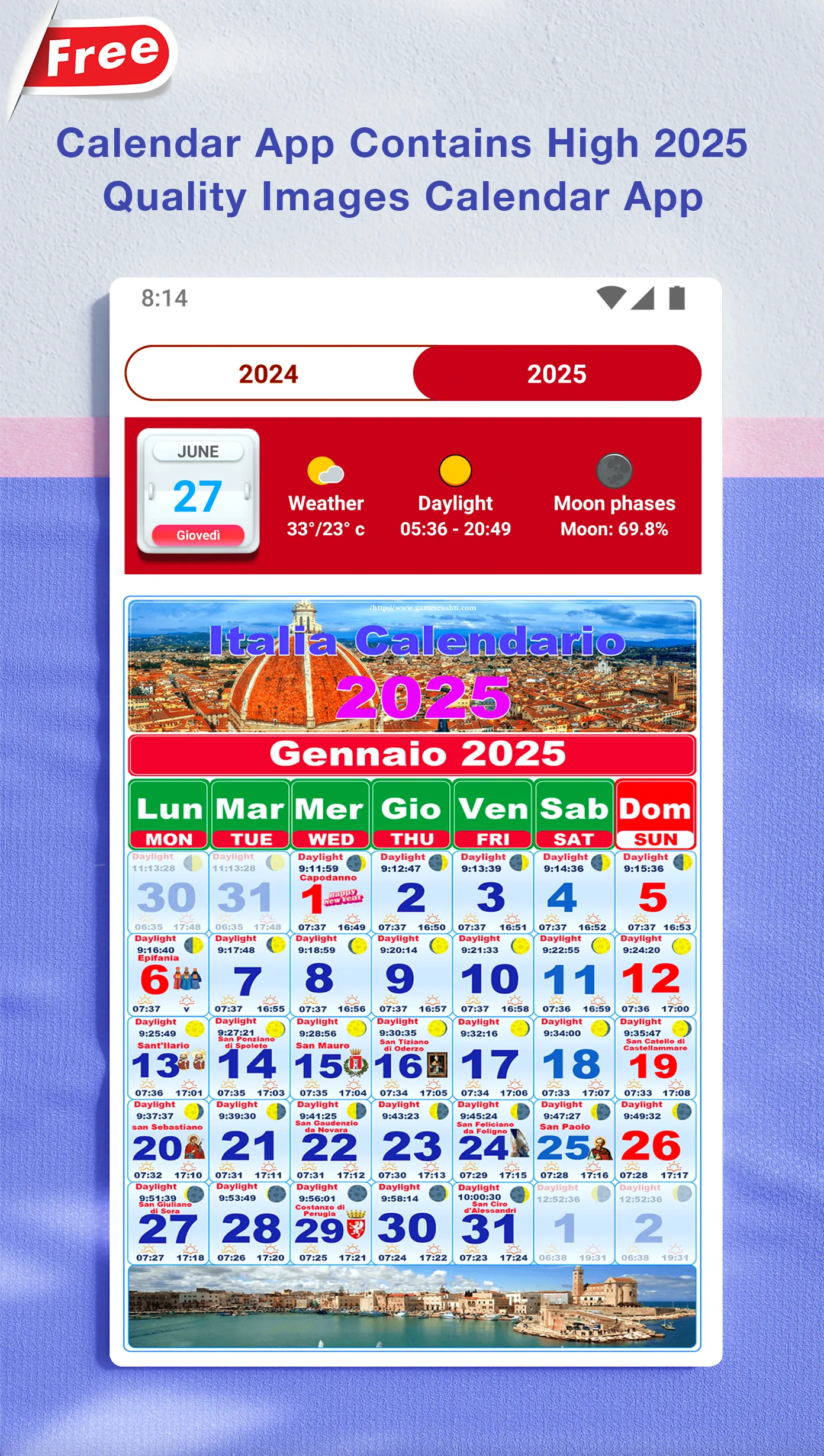 Italia Calendario 2025 | Indus Appstore | Screenshot