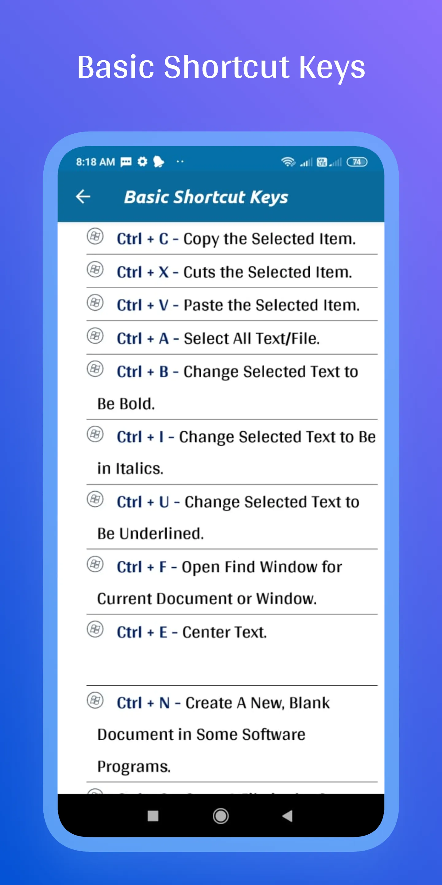 Computer Windows Shortcut Keys | Indus Appstore | Screenshot