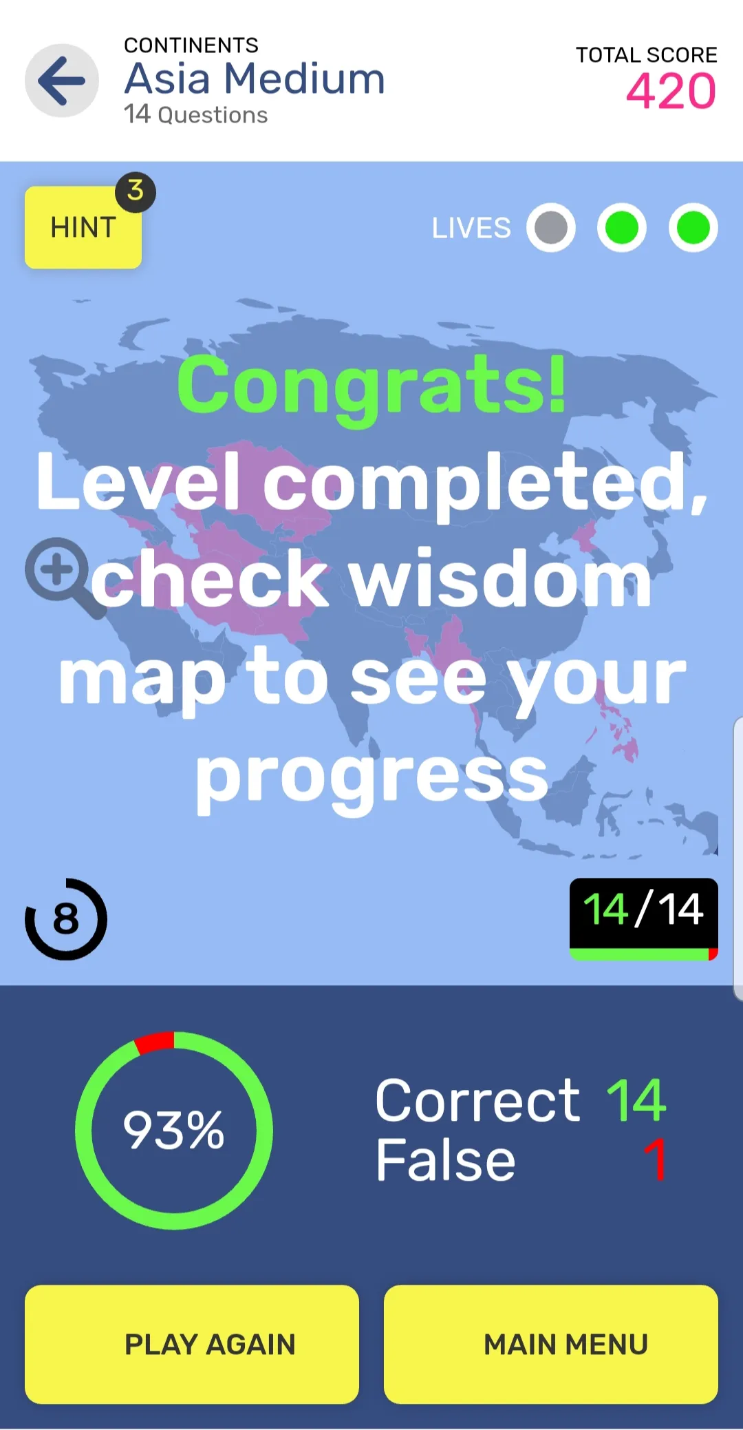 Map Quiz World Geography | Indus Appstore | Screenshot