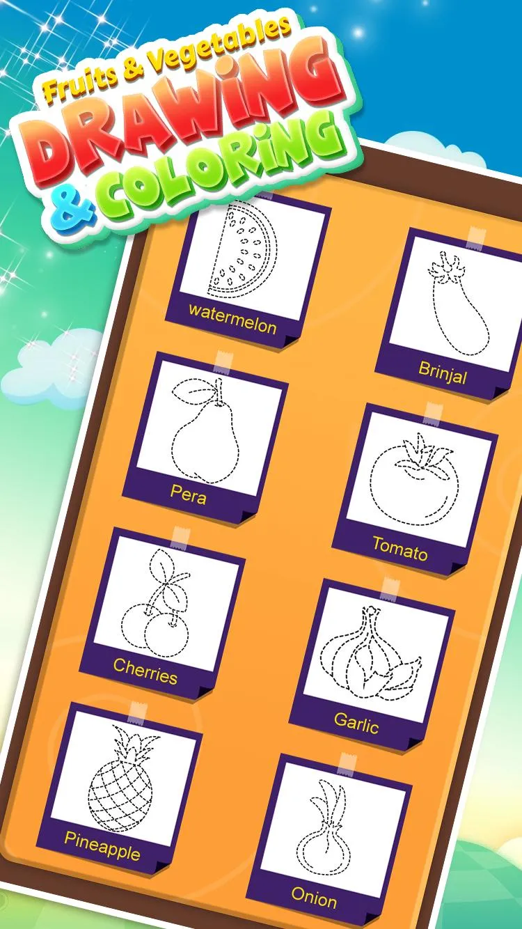 Fruits and Vegetable Coloring | Indus Appstore | Screenshot