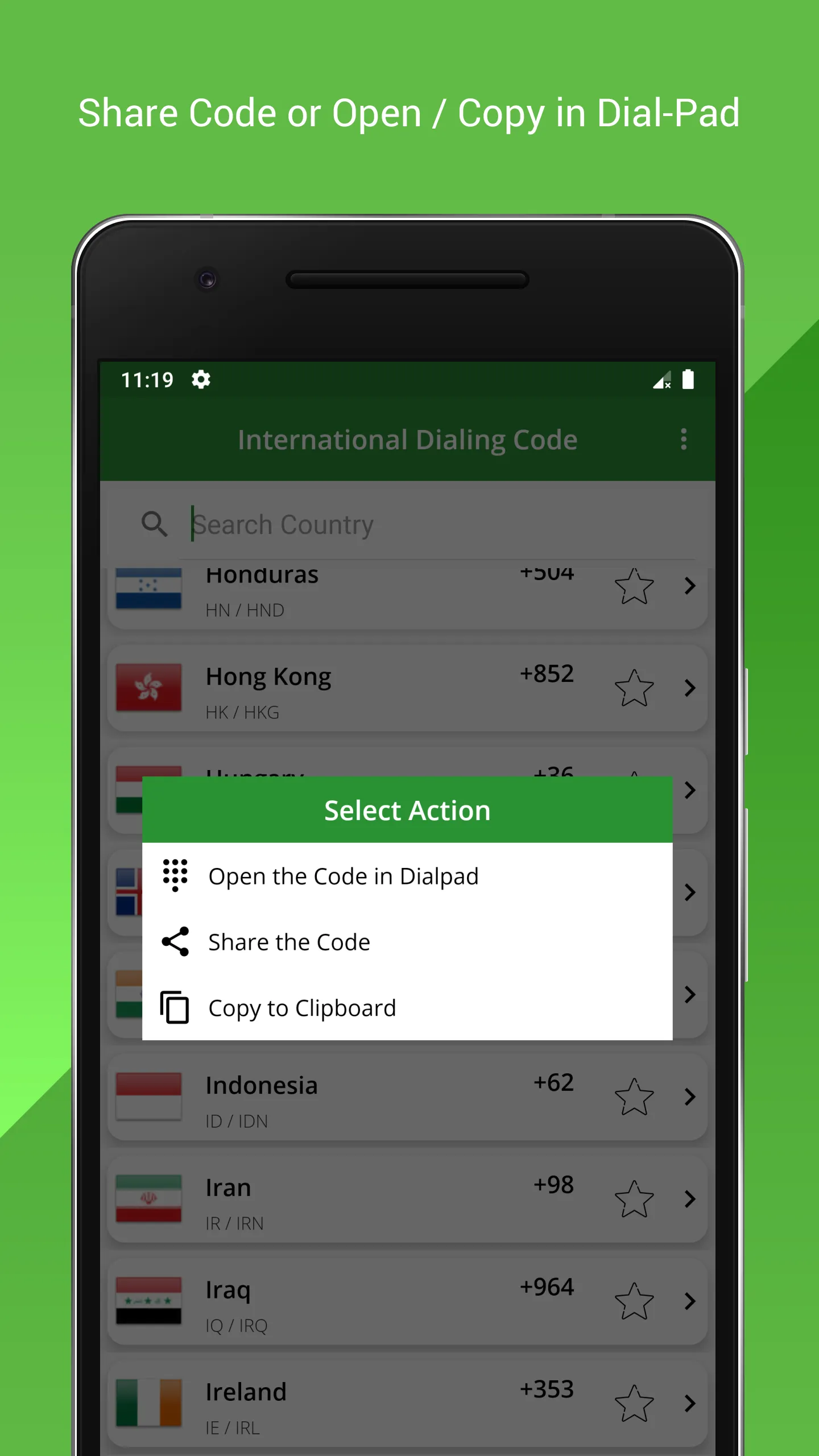 International Dialing Code | Indus Appstore | Screenshot