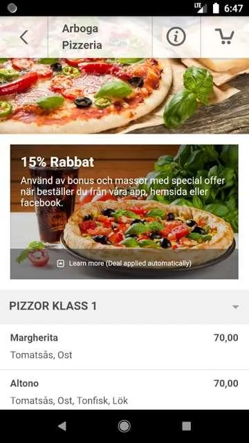 Arboga Pizzeria | Indus Appstore | Screenshot