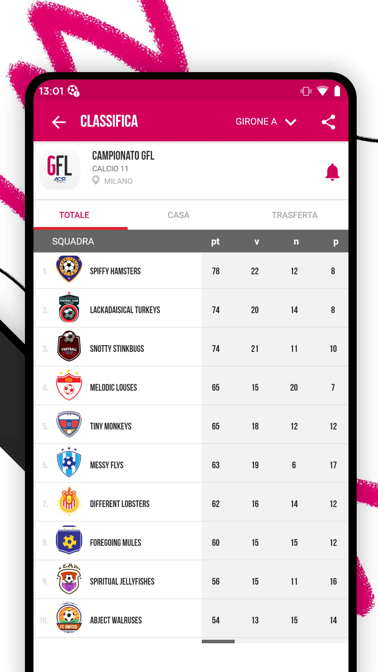 Gazzetta Football League | Indus Appstore | Screenshot