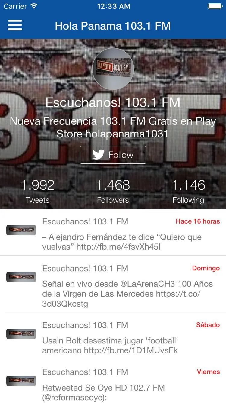 HOLA PANAMA 1031 FM | Indus Appstore | Screenshot