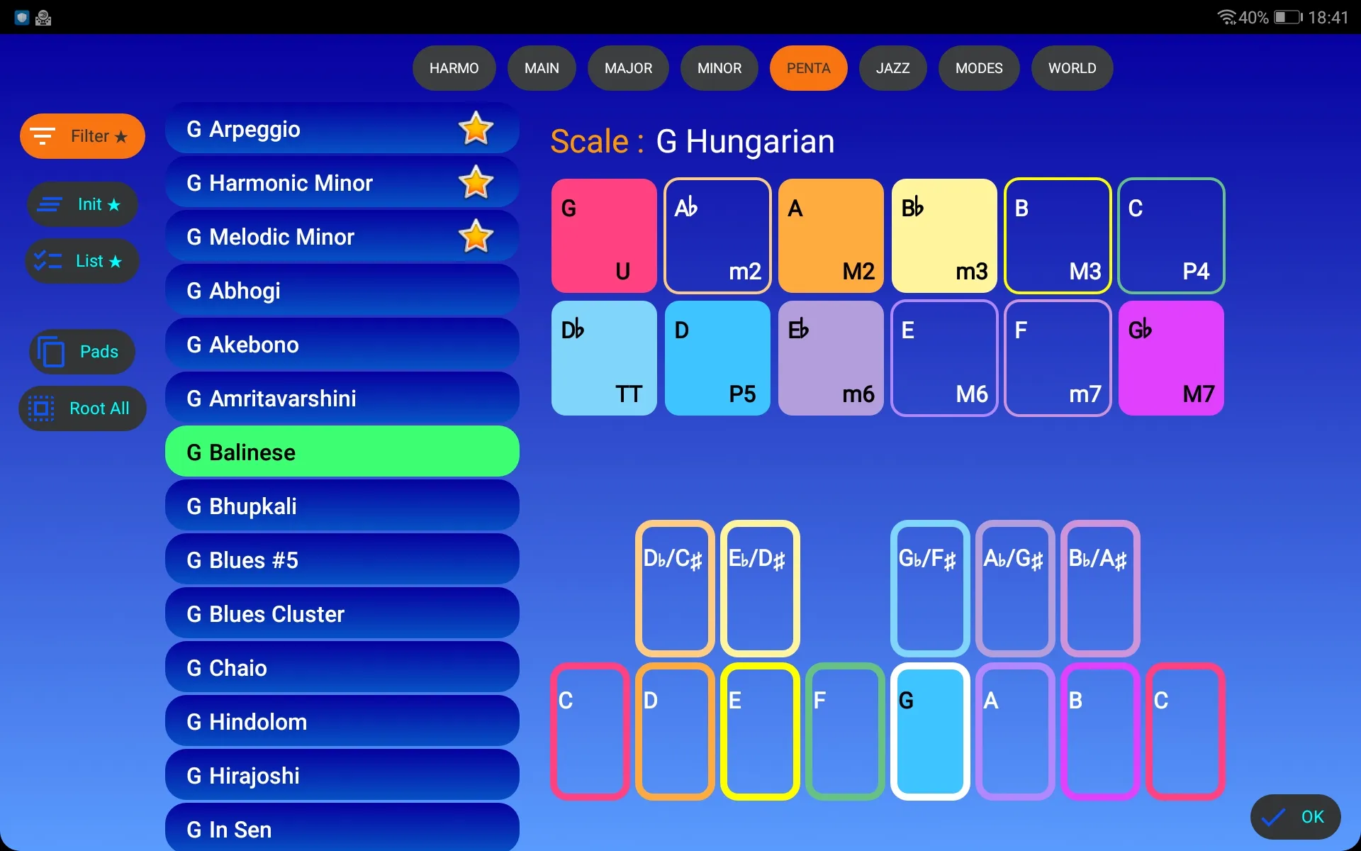 7 Pad : Scales and chords | Indus Appstore | Screenshot