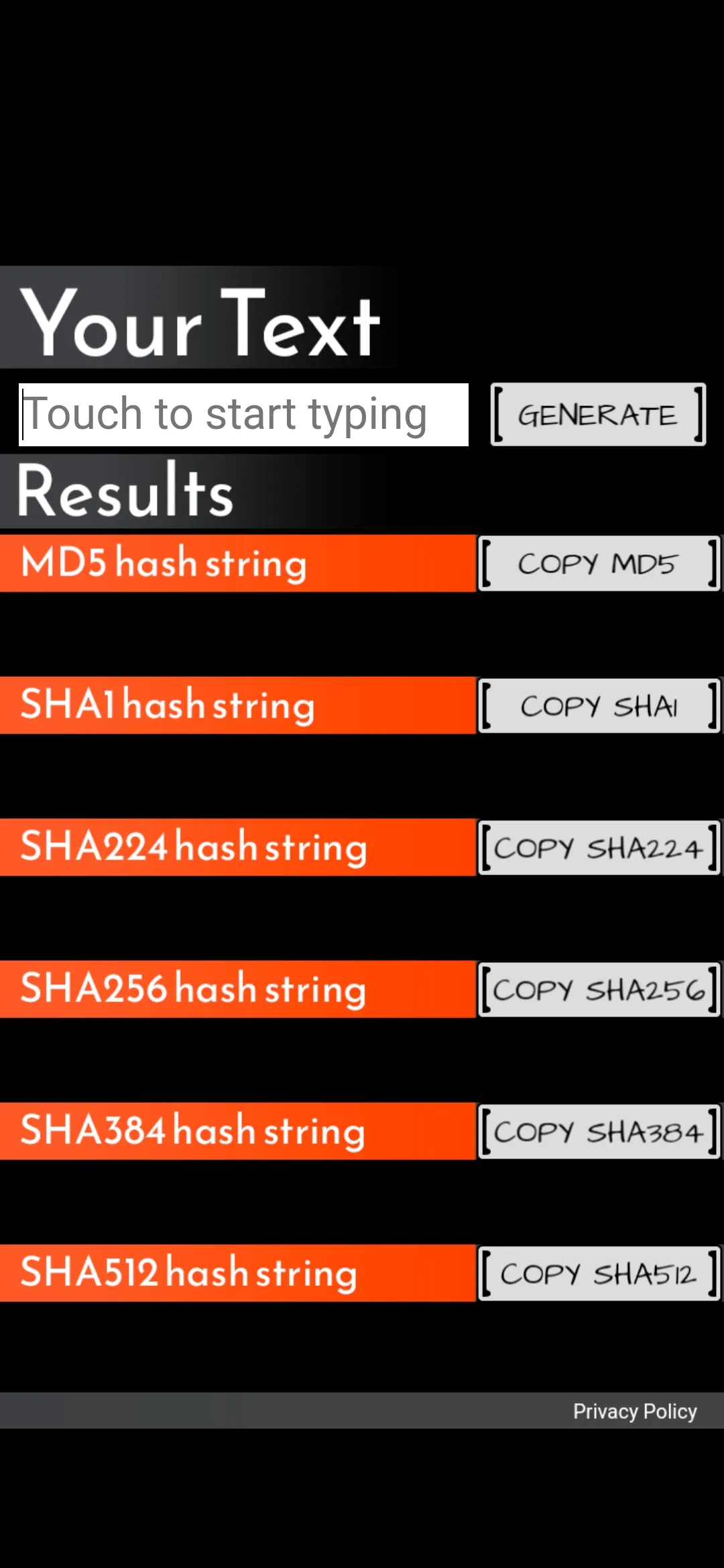 MD5 & SHAx Hash Generator | Indus Appstore | Screenshot