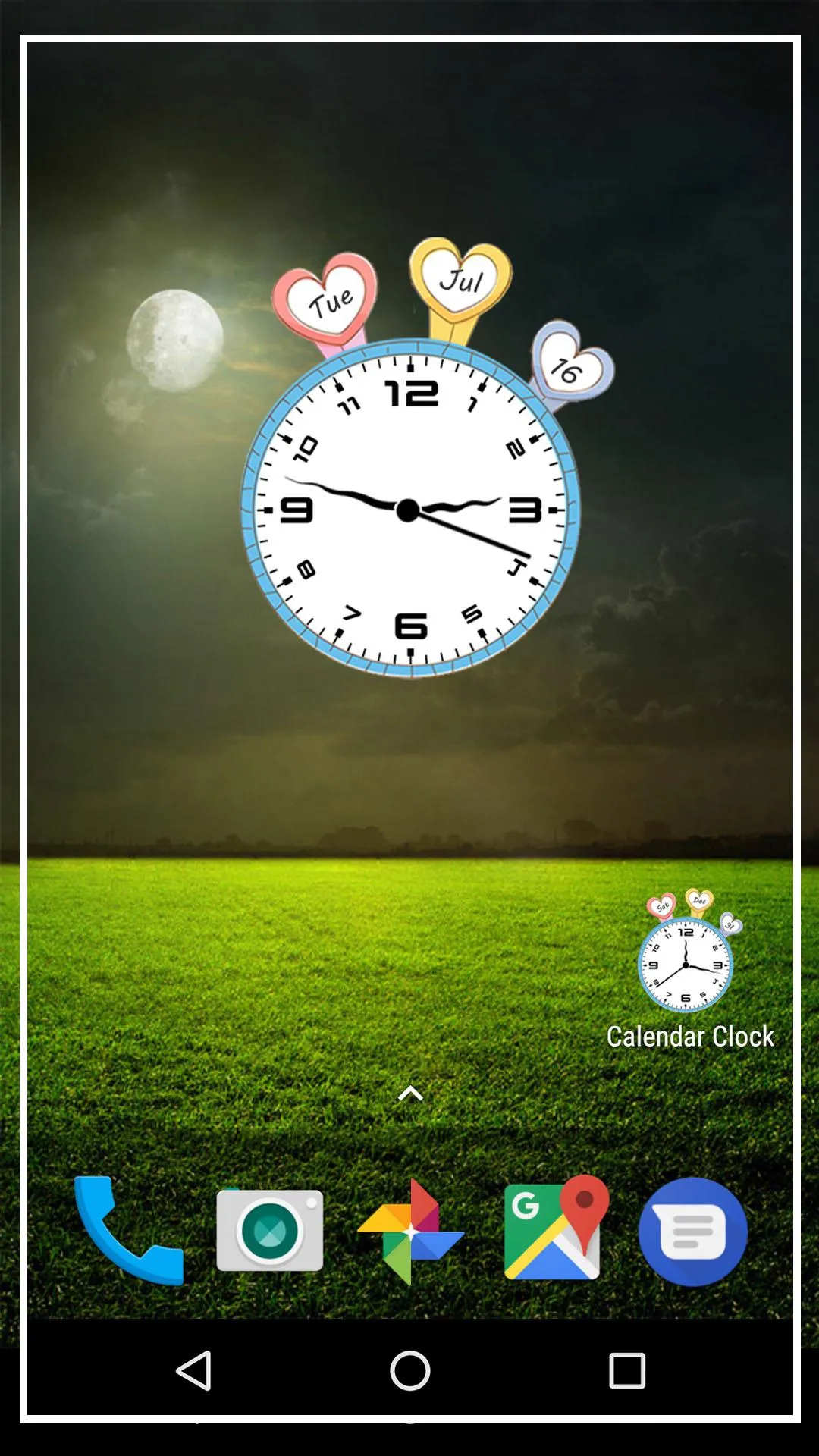 Calendar clock live wallpaper | Indus Appstore | Screenshot