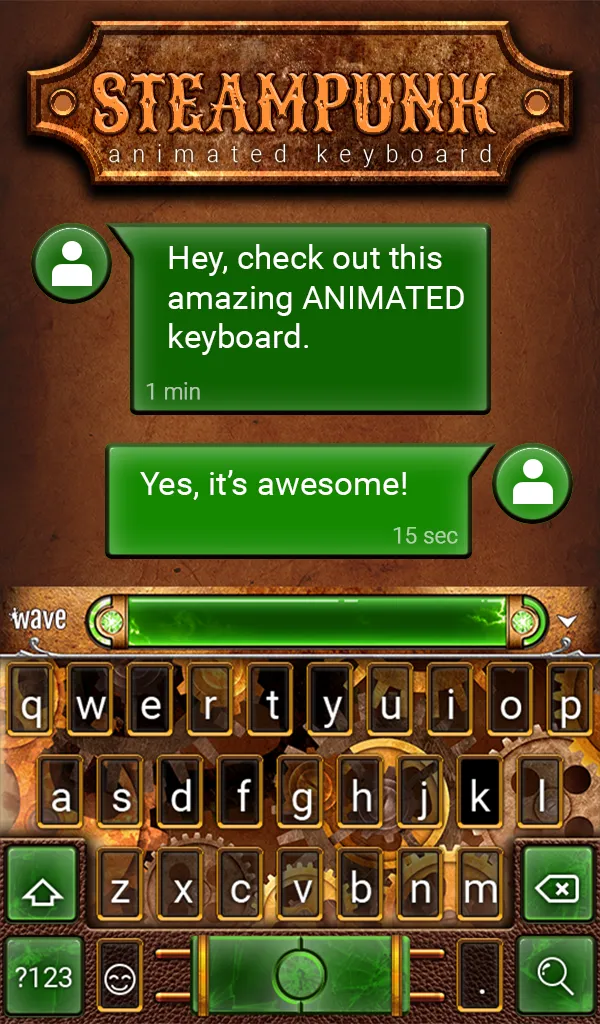 Steampunk 2 Animated Keyboard | Indus Appstore | Screenshot