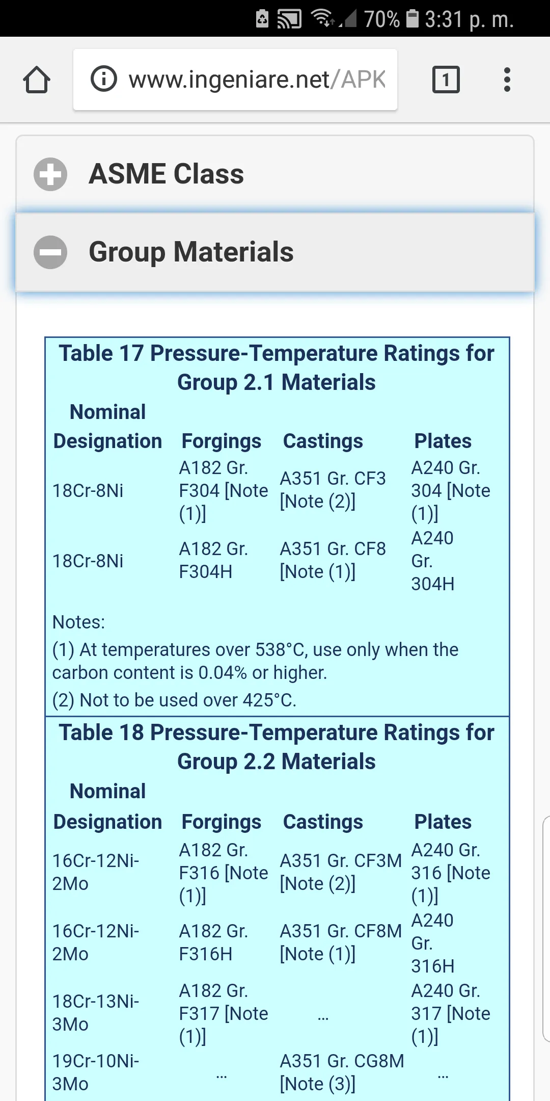 ASME B16.47 Group 2.1 to 2.12  | Indus Appstore | Screenshot